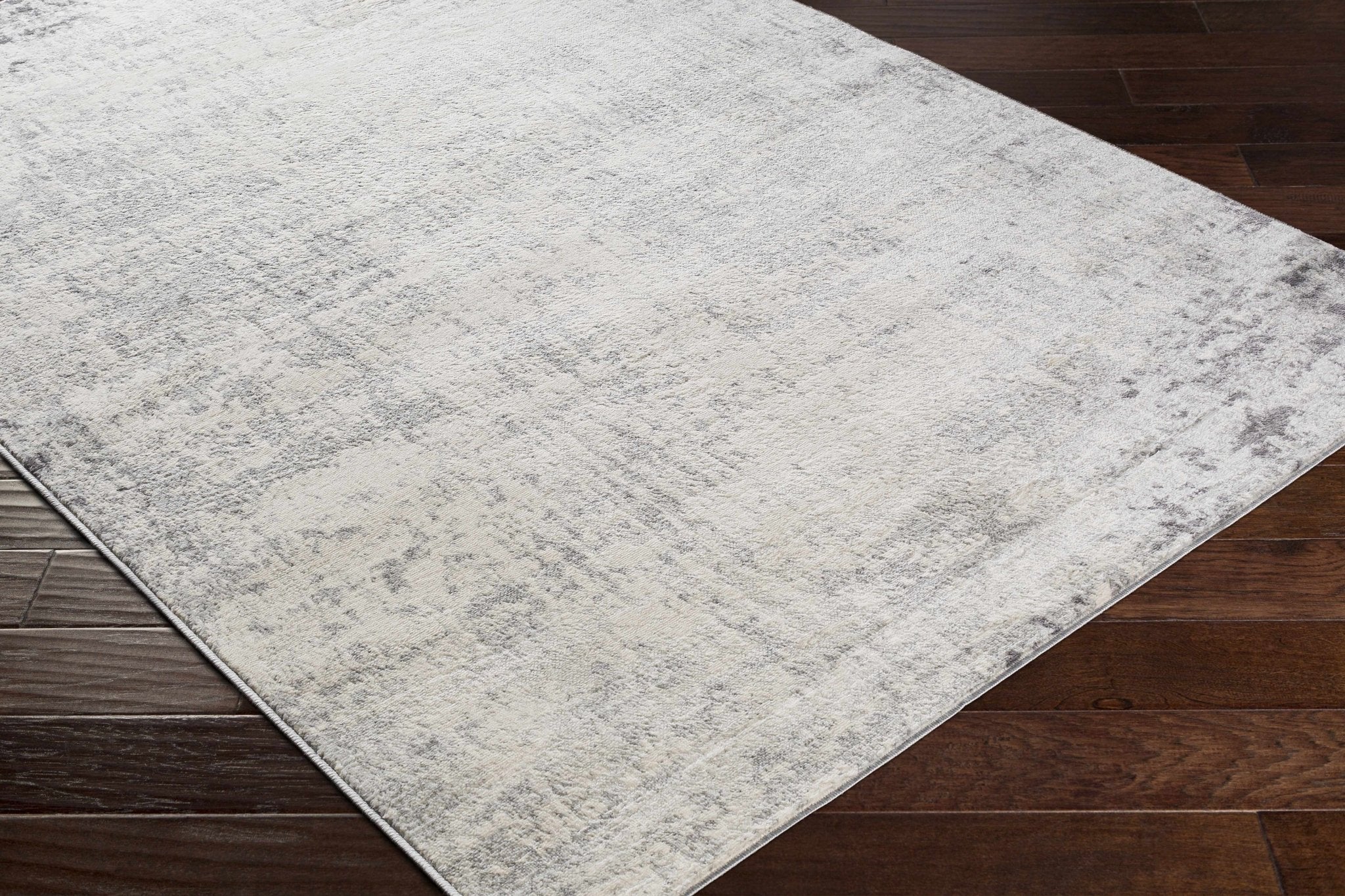Modern Abstract Beige, Silver and Charcoal Multi Size Area Rug - Image 3