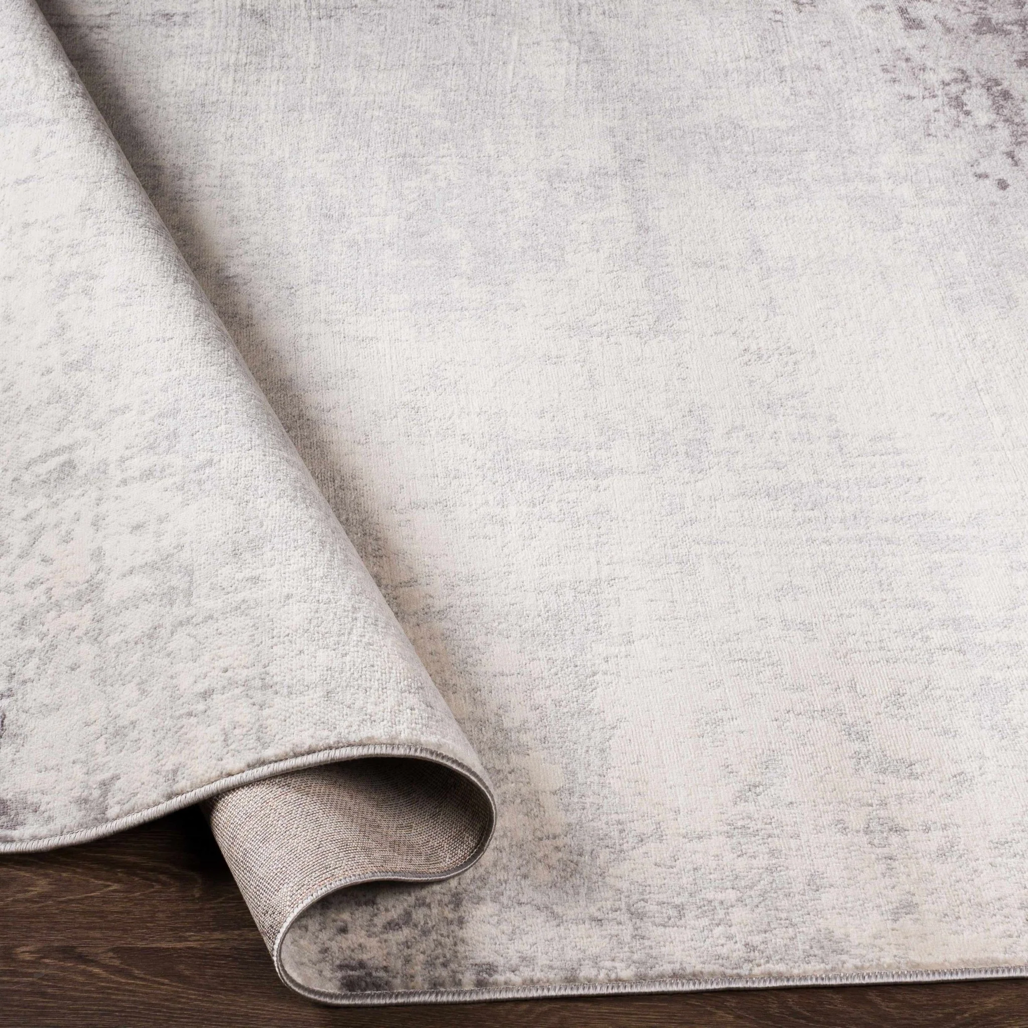 Modern Abstract Beige, Silver and Charcoal Multi Size Area Rug - Image 5