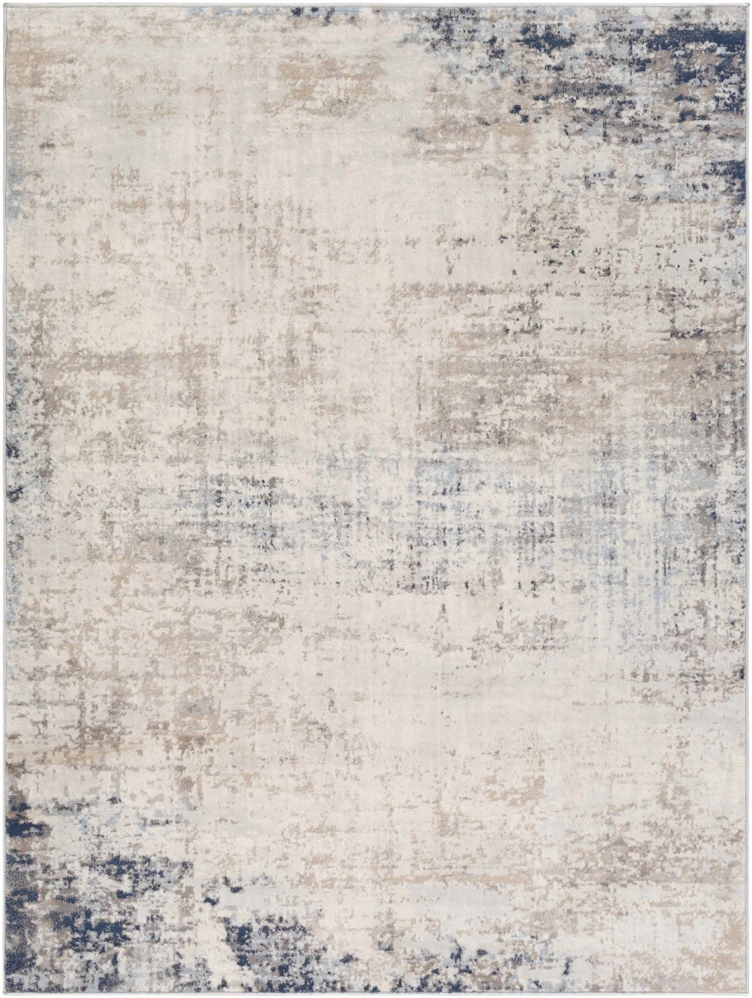 Contemporary Abstract Beige, Tan and Charcoal Machine Woven Area Rug - Image 10
