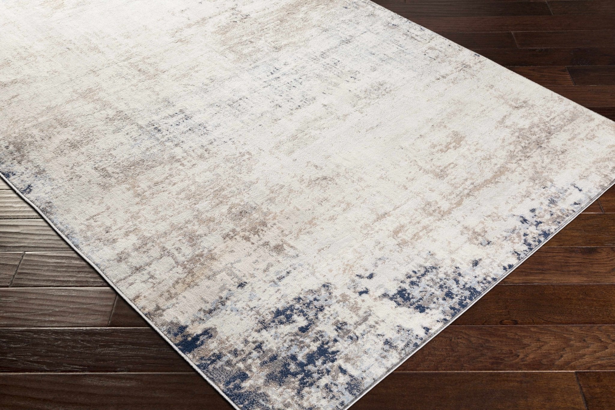 Contemporary Abstract Beige, Tan and Charcoal Machine Woven Area Rug - Image 13