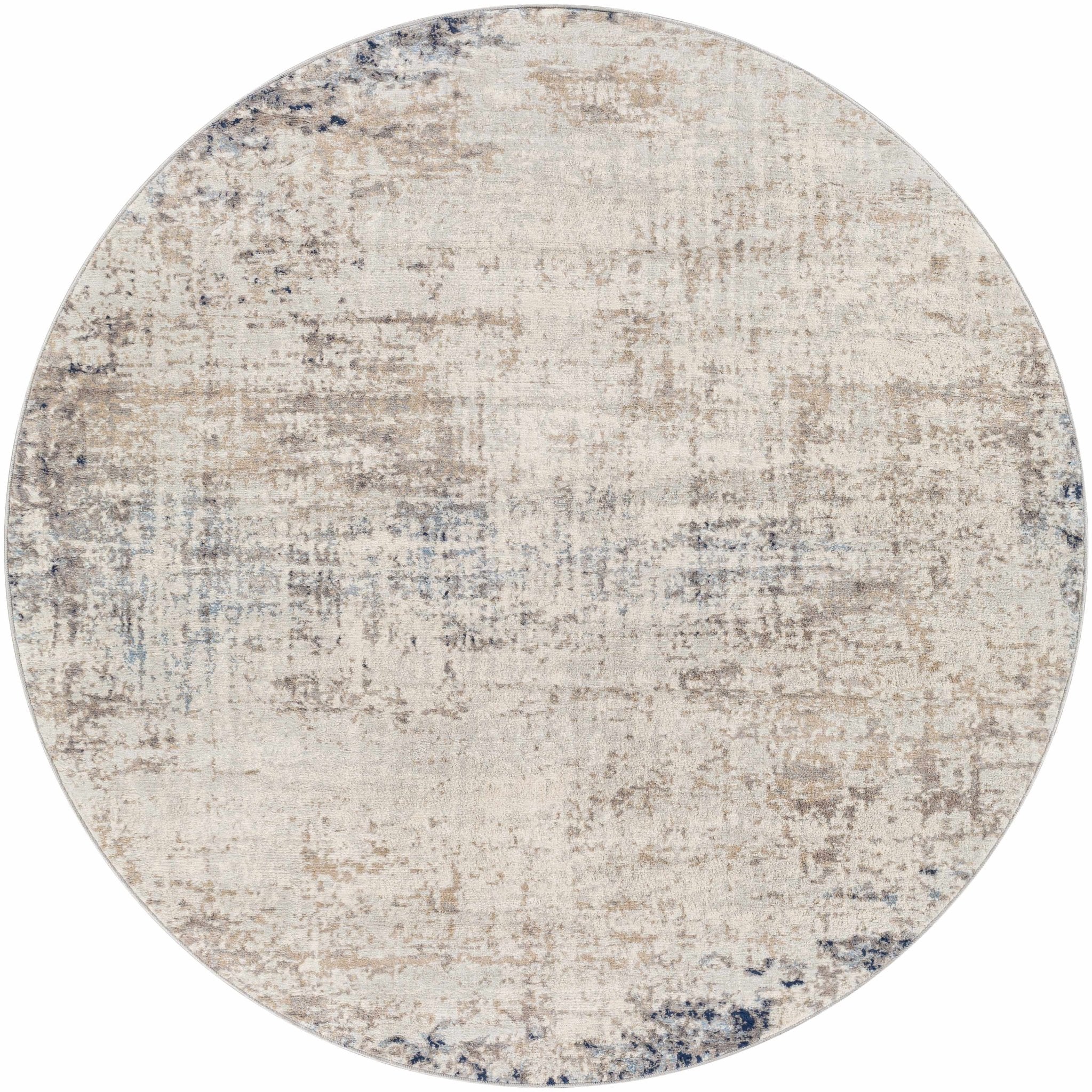 Contemporary Abstract Beige, Tan and Charcoal Machine Woven Area Rug - Image 4