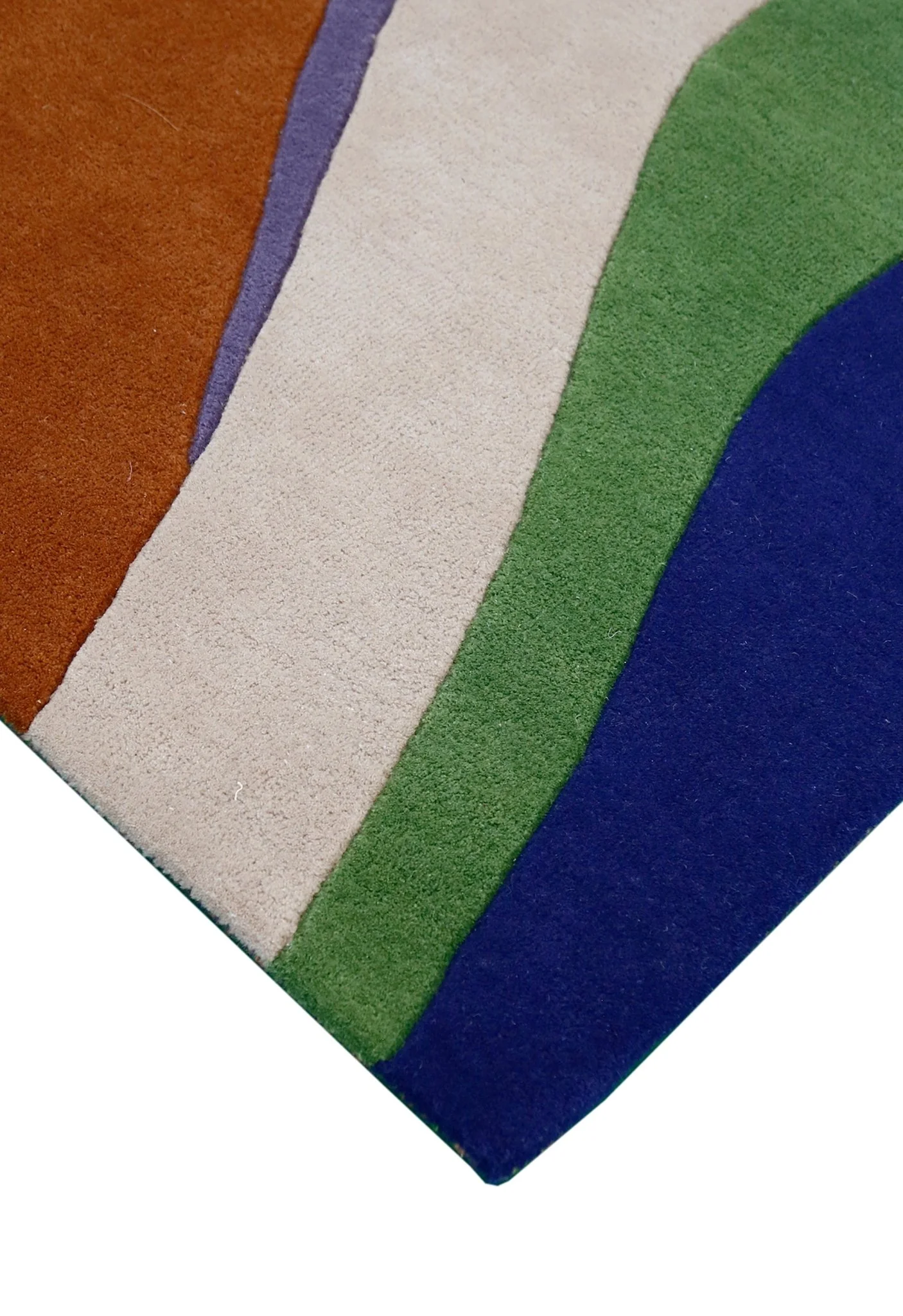 Flow Modern Abstract Colorful Hand Tufted 5x8 Wool Rug - Image 3