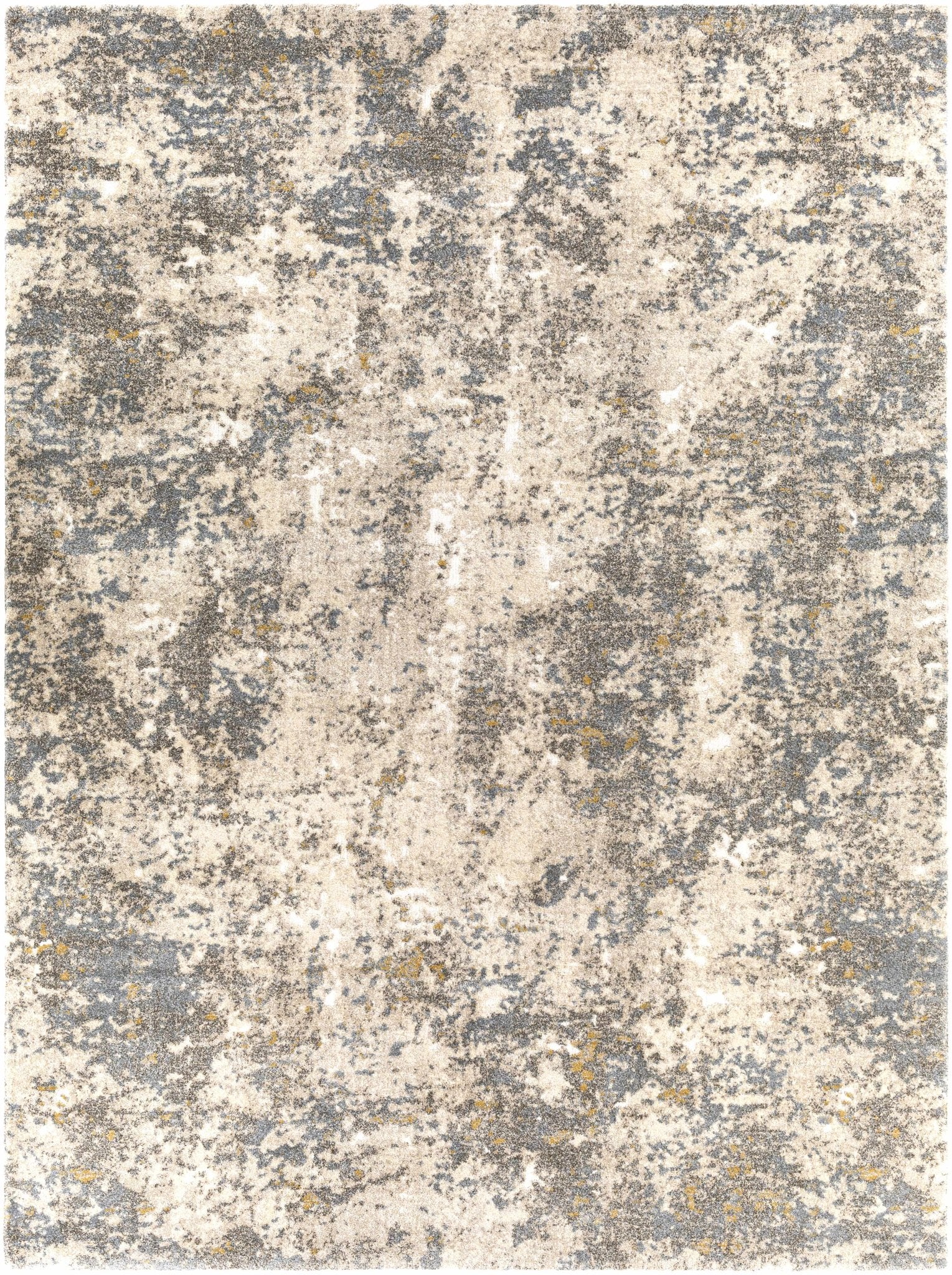 Modern Abstract Design Beige And Brown Machine Woven Rug - Image 10