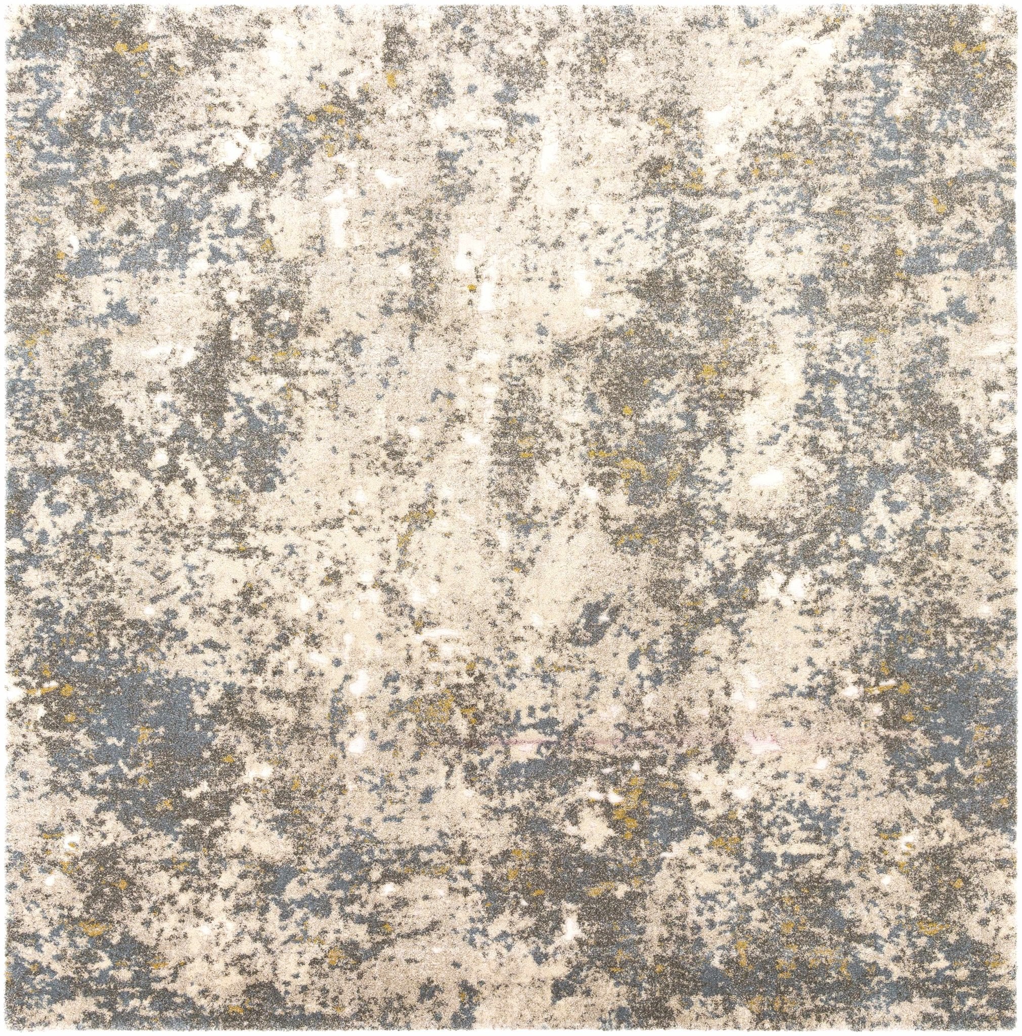 Modern Abstract Design Beige And Brown Machine Woven Rug - Image 4