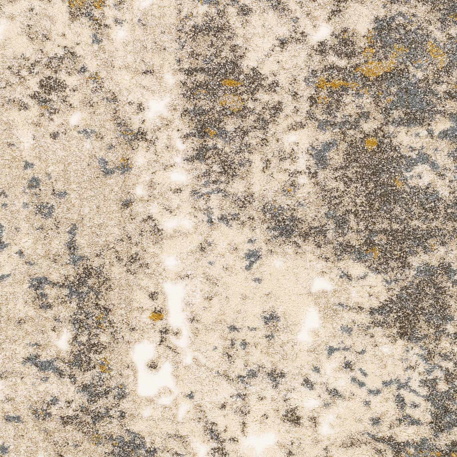 Modern Abstract Design Beige And Brown Machine Woven Rug - Image 5
