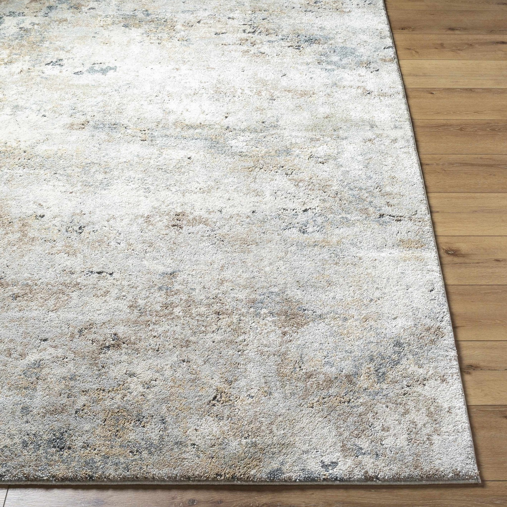 Modern Abstract Design Beige And Gray Rug - Image 3