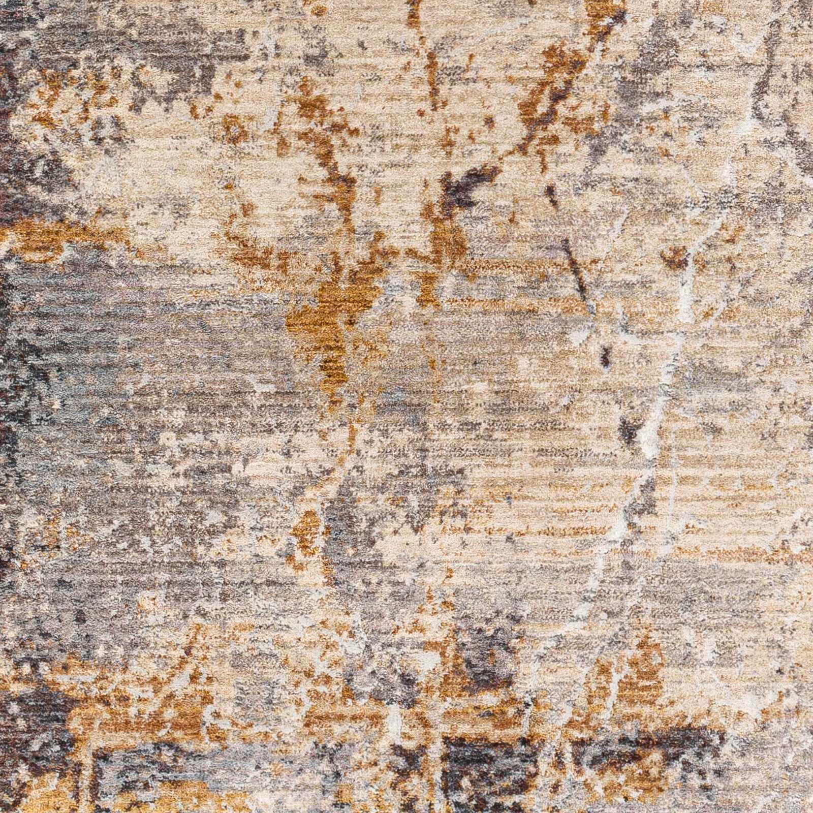 Modern Abstract Design Beige And gray Machine Woven Rug - Image 6