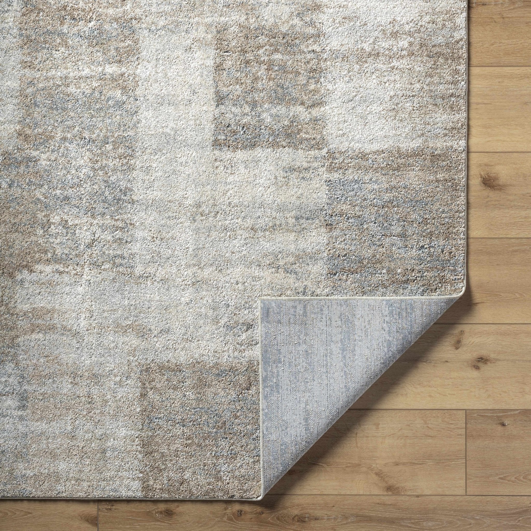 Modern Abstract Design Gray And Tan Rug - Image 4