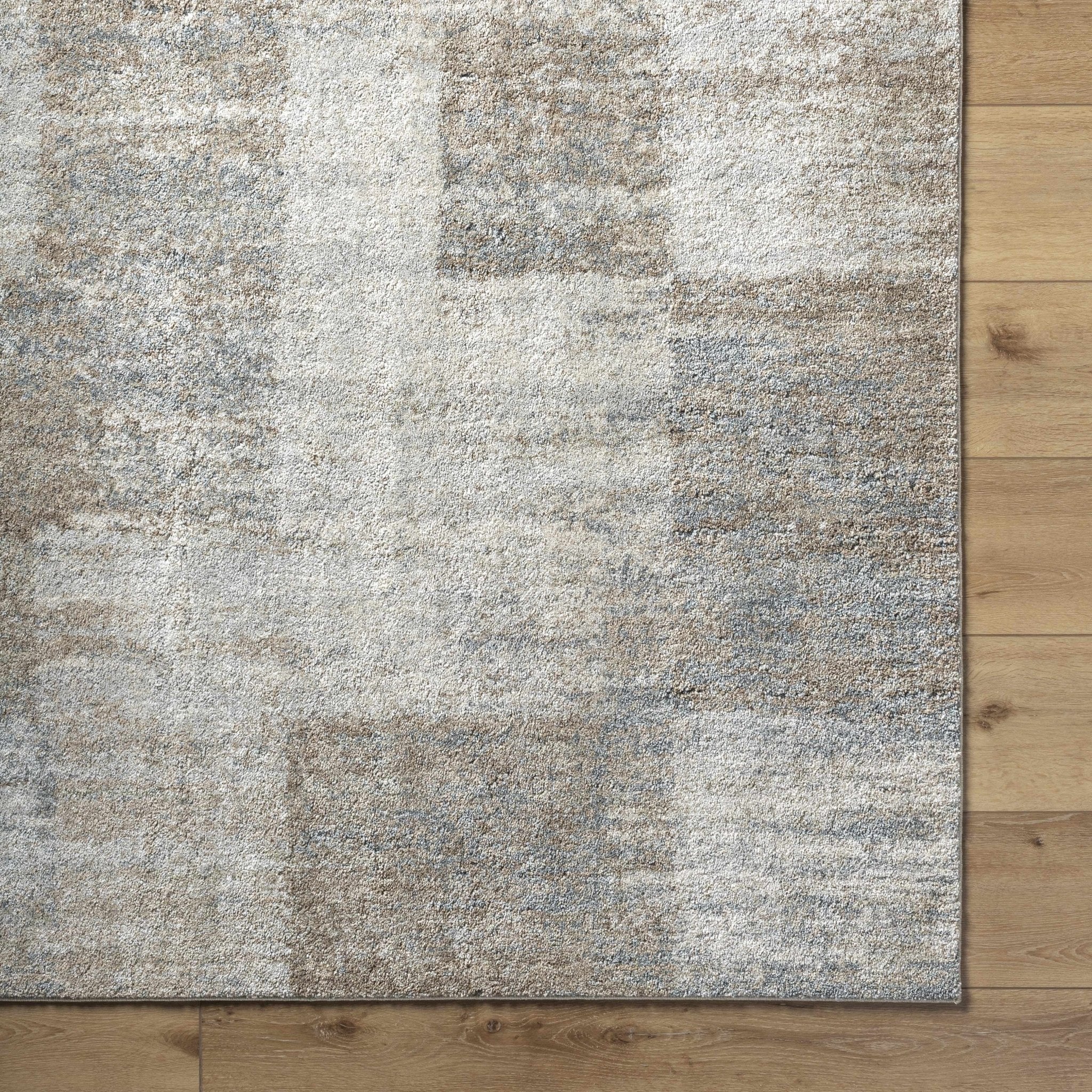 Modern Abstract Design Gray And Tan Rug - Image 6