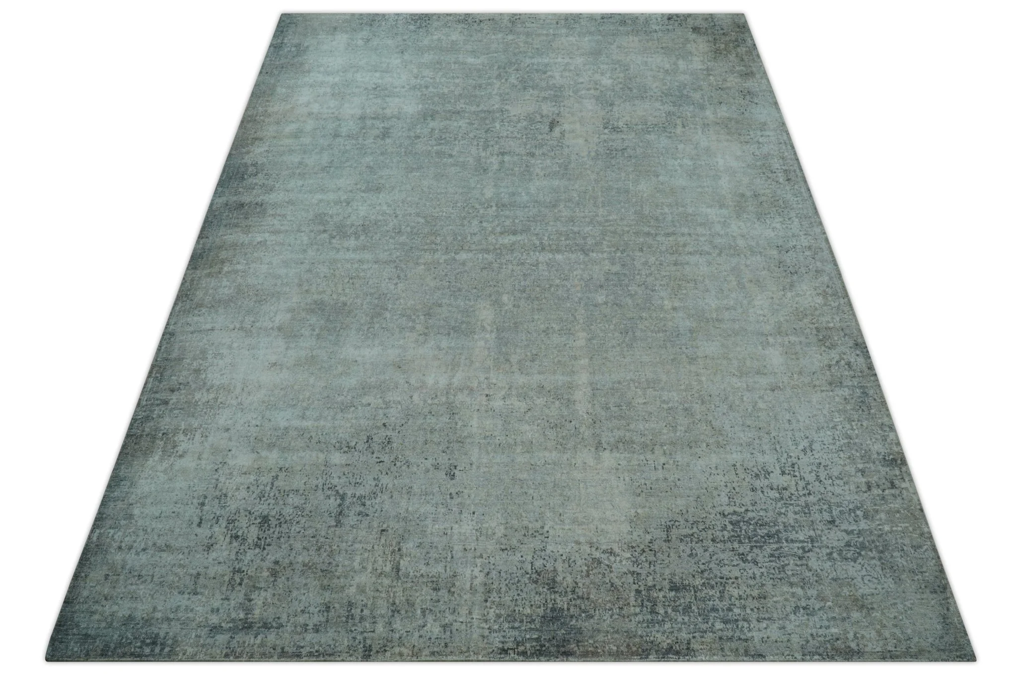 Modern Abstract Design Gray 8x10 Hand Knotted Art Silk Rug - Image 10