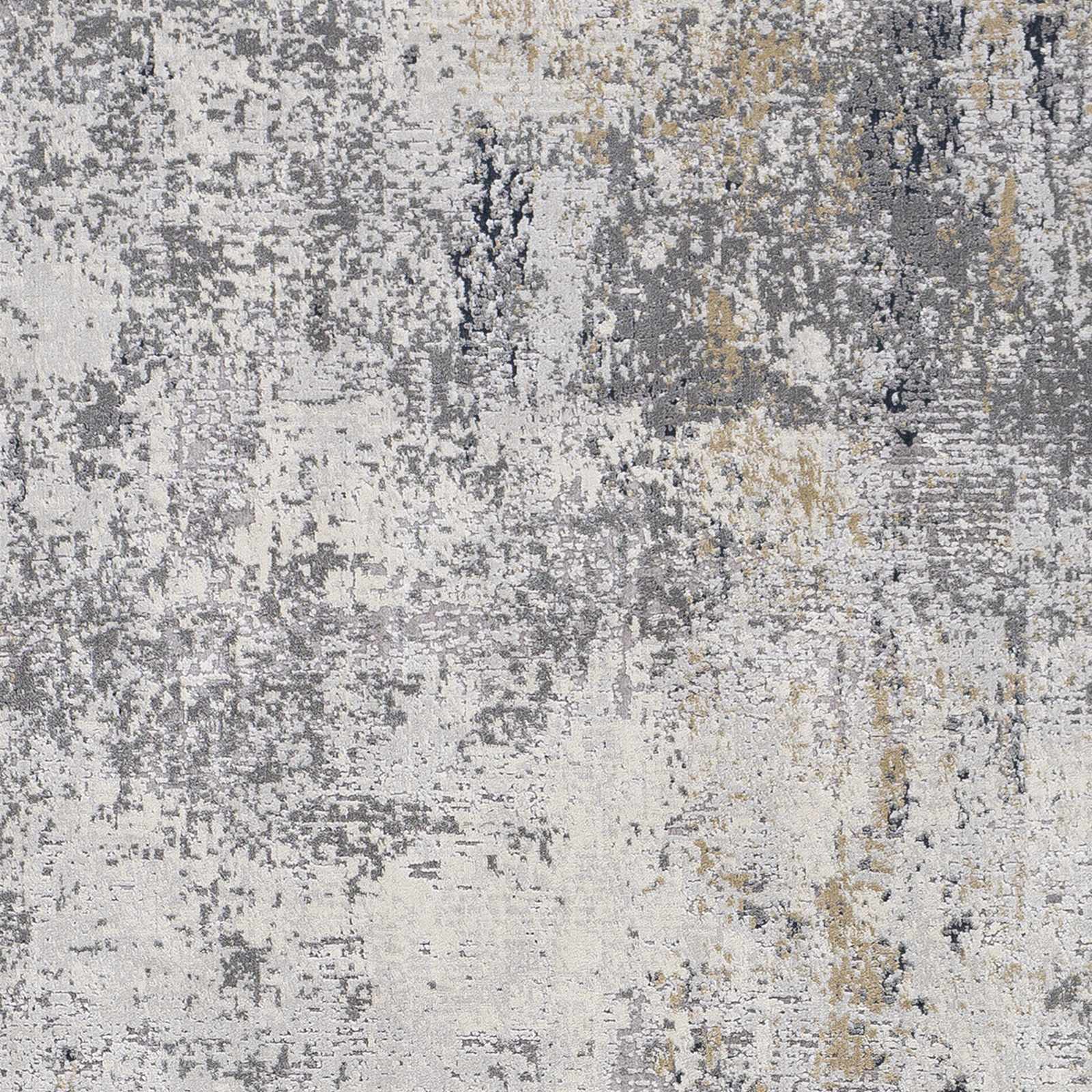 Modern Abstract Design Gray Machine Woven Rug - Image 4