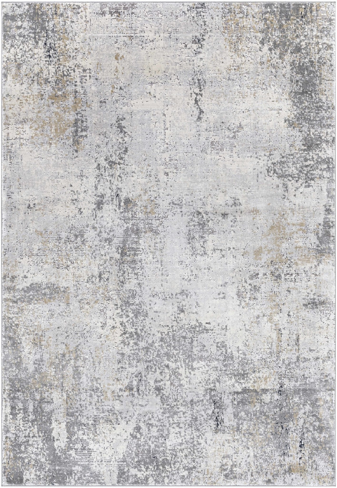 Modern Abstract Design Gray Machine Woven Rug - Image 7
