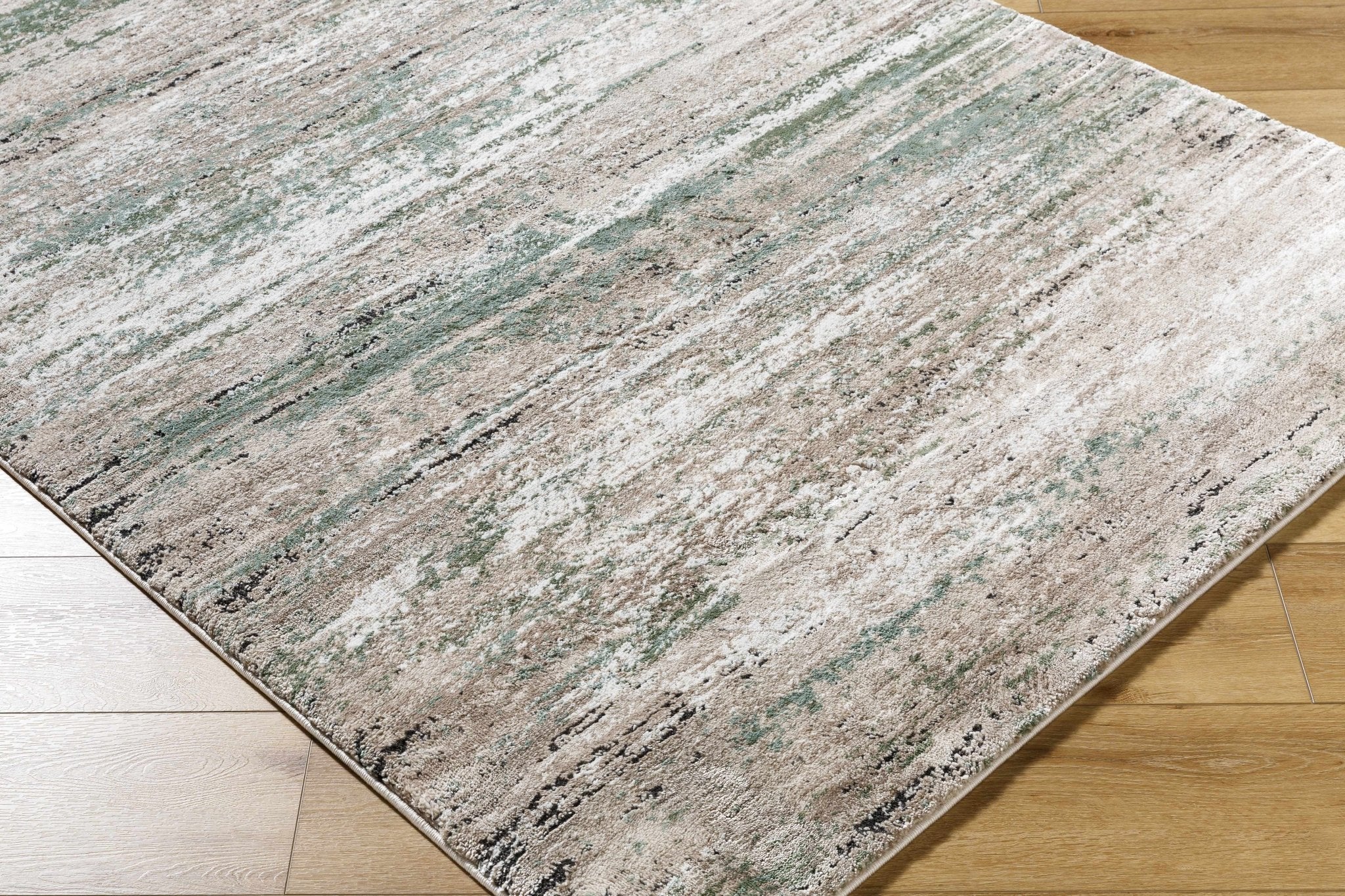 Modern Abstract Design Peach Machine Woven Area Rug - Image 3