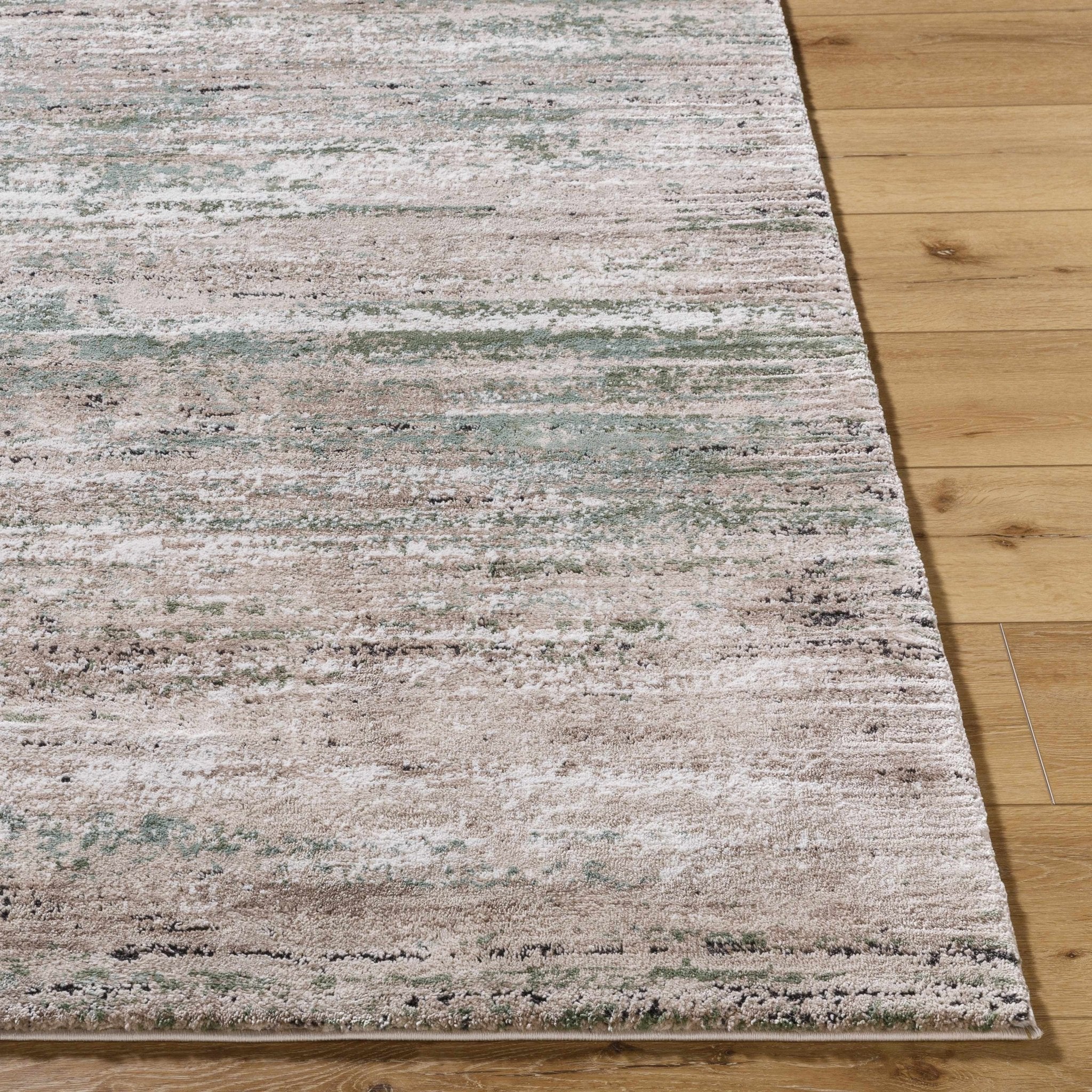 Modern Abstract Design Peach Machine Woven Area Rug - Image 4