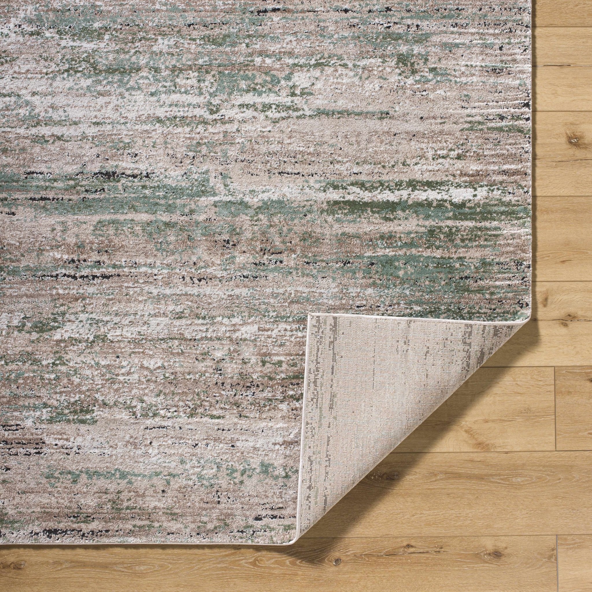 Modern Abstract Design Peach Machine Woven Area Rug - Image 5