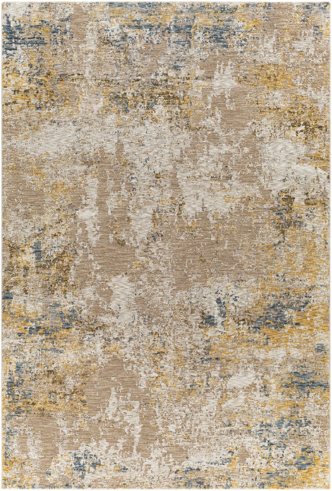 Modern Abstract Tan And Brown Machine Woven Outdoor Area Rug - Image 11
