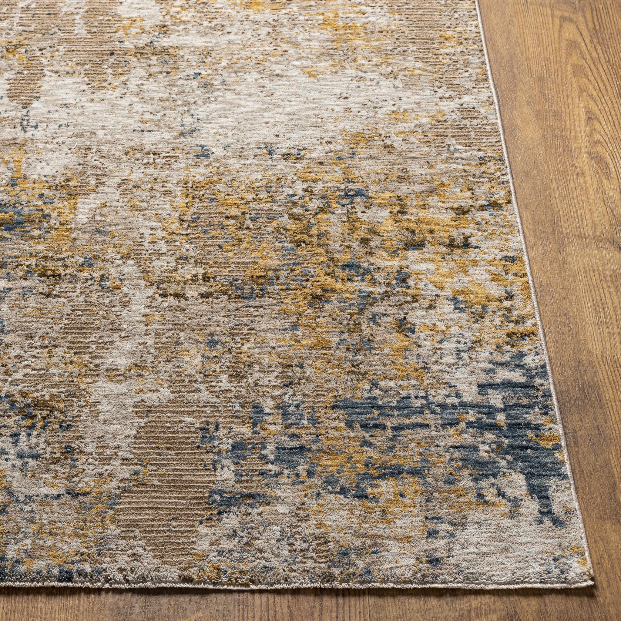 Modern Abstract Tan And Brown Machine Woven Outdoor Area Rug - Image 5
