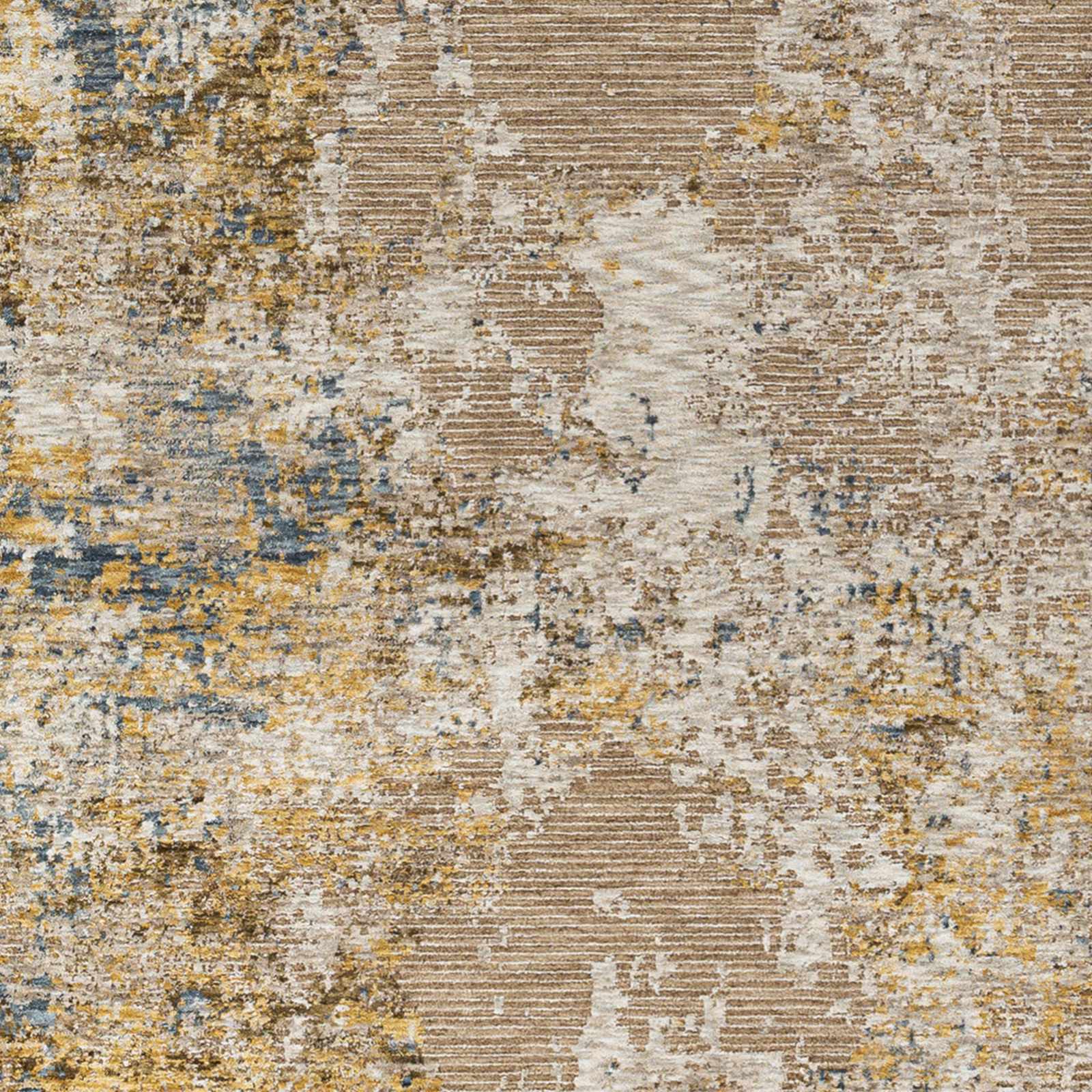Modern Abstract Tan And Brown Machine Woven Outdoor Area Rug - Image 7