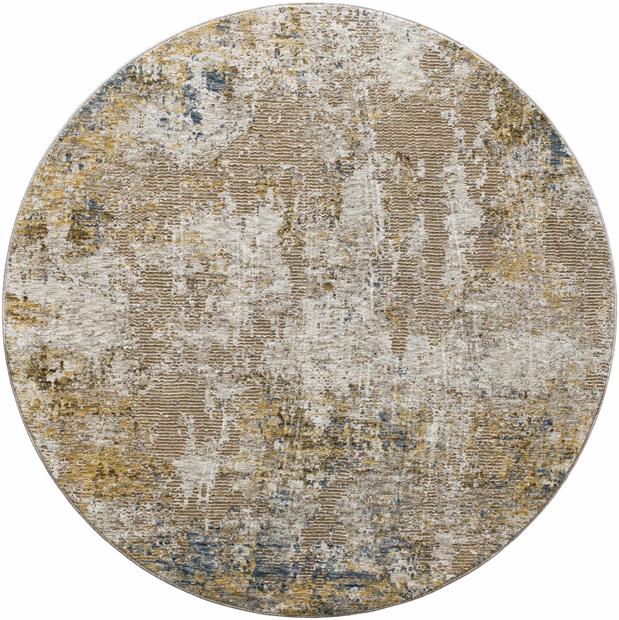 Modern Abstract Tan And Brown Machine Woven Outdoor Area Rug - Image 9