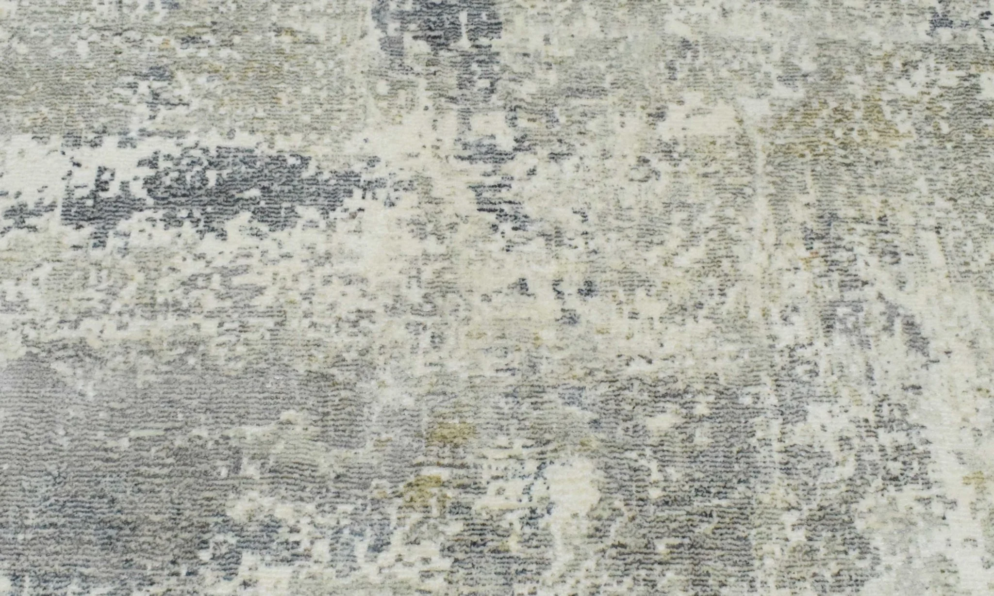 Modern Abstract Gray and Ivory Rug made with Art Silk | TRD10133 - Image 4