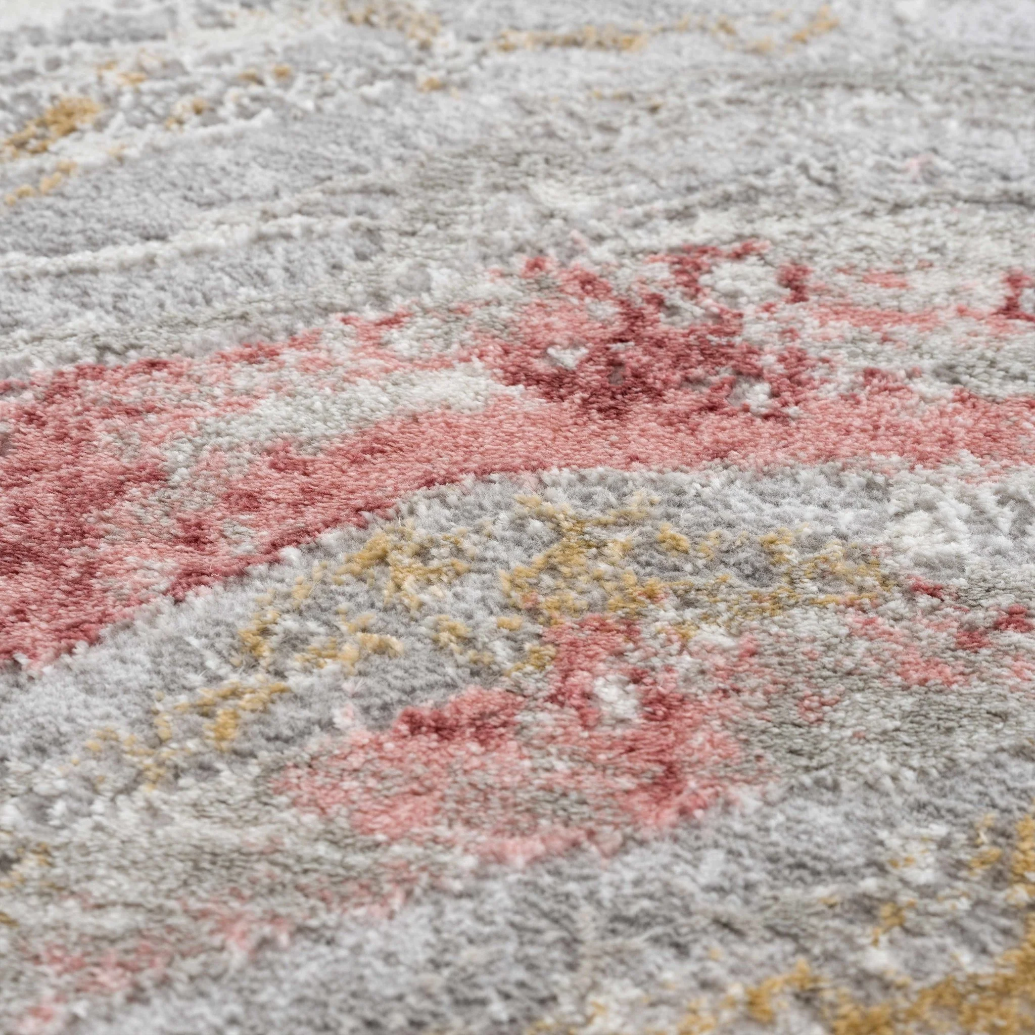 Modern Abstract Gray, Ivory and Maroon Multi Size Area Rug - Image 11