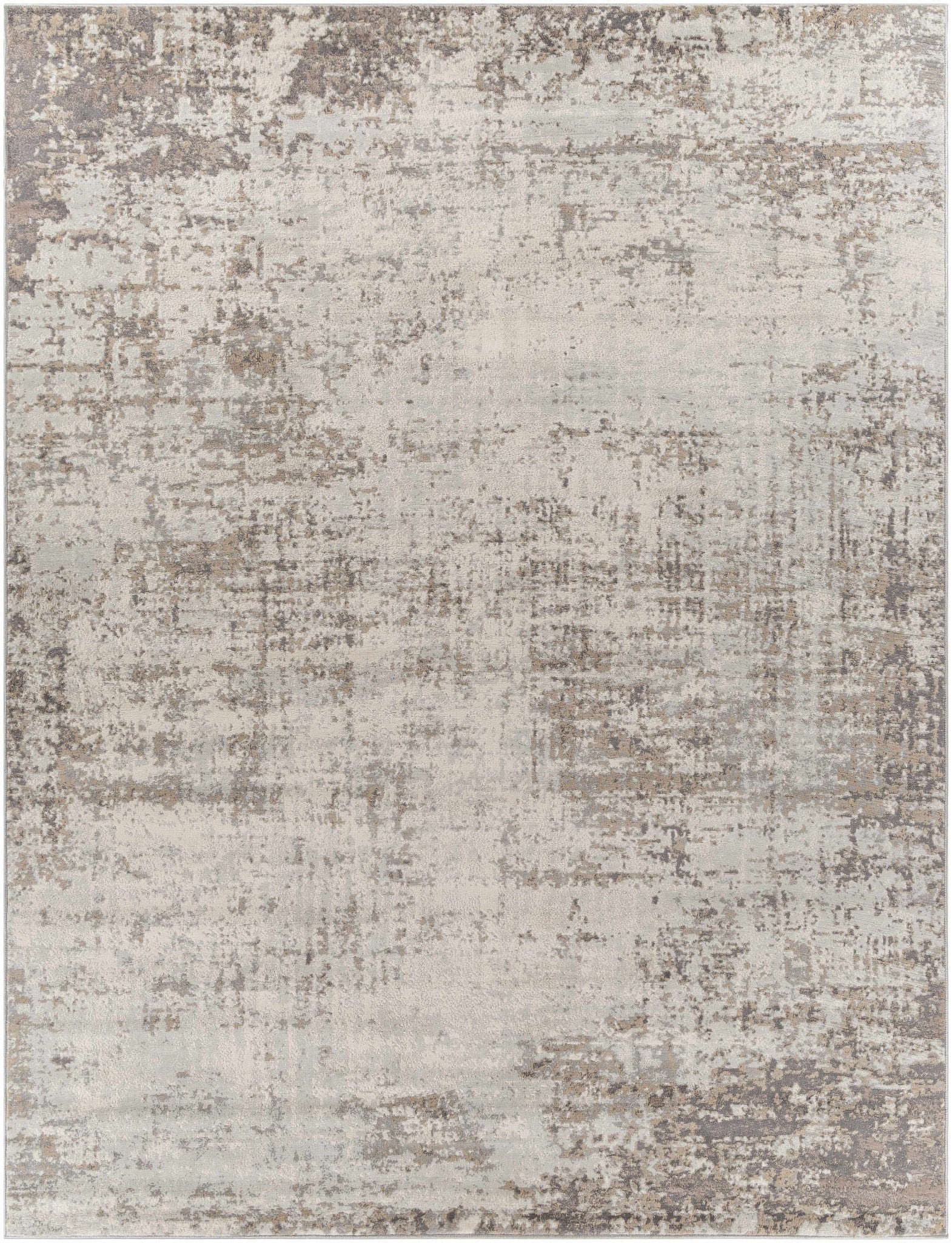 Modern Abstract Gray, Ivory and Peach Multi size Area Rug - Image 7