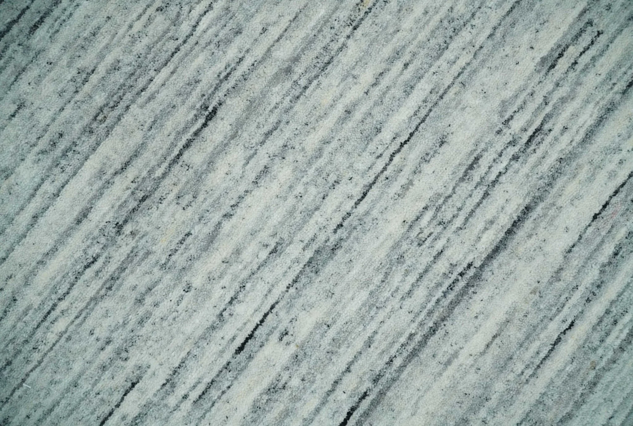 Modern Handloom Ivory, Charcoal, Silver 8x10 Contemporary Wool Area Rug - Image 4