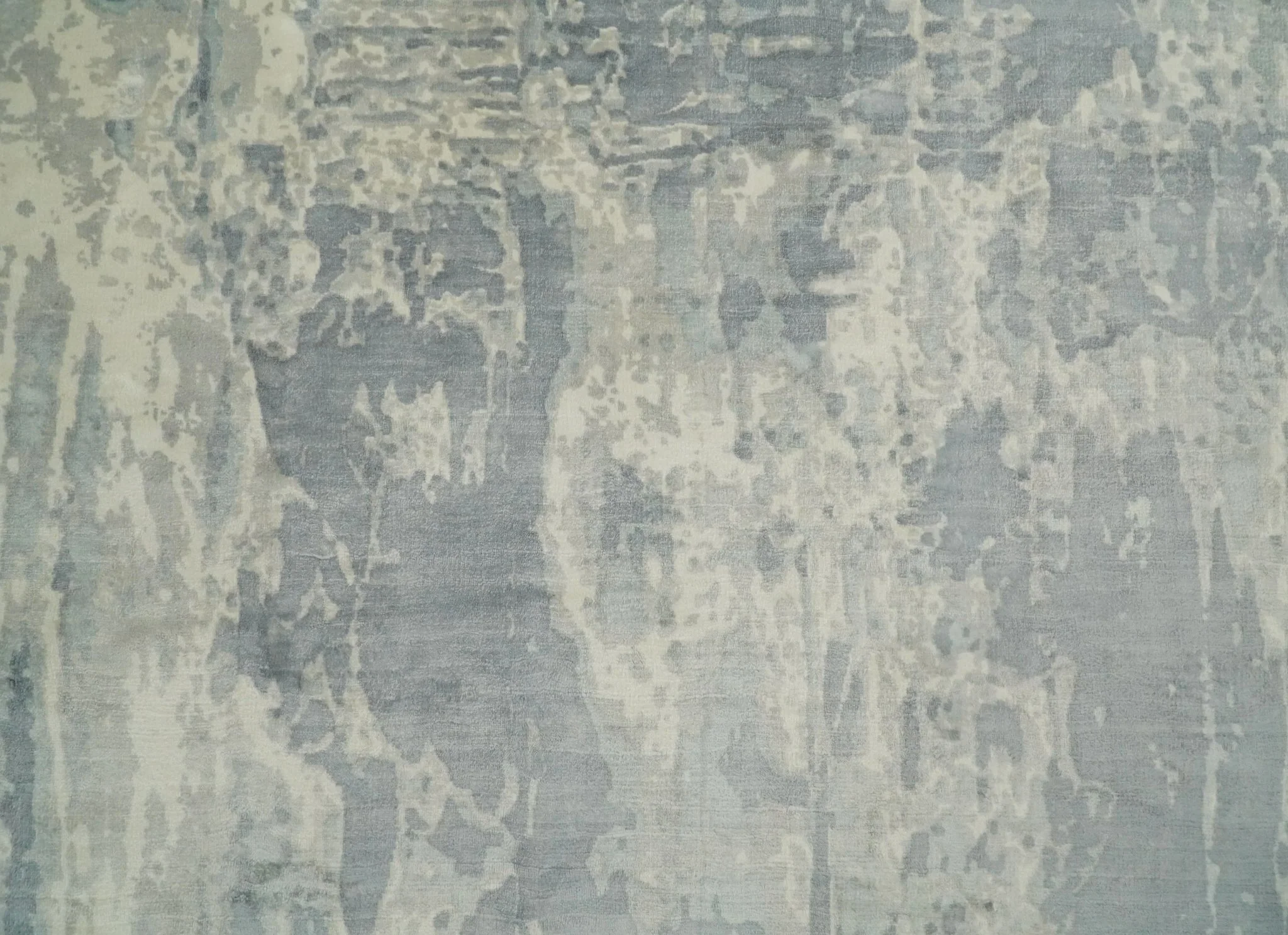 Modern Abstract Handmade 8x10 Beige and Gray Bamboo Silk Area Rug - Image 12