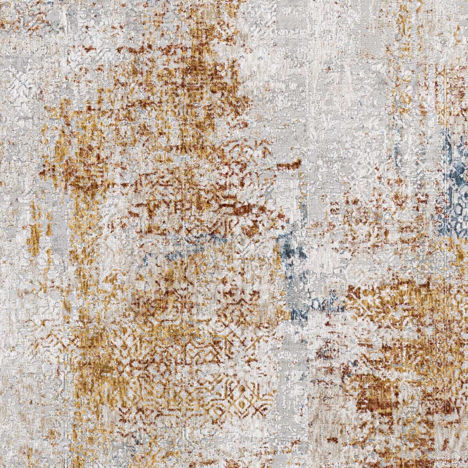 Modern Abstract Ivory And Beige Machine Woven Area Rug - Image 5