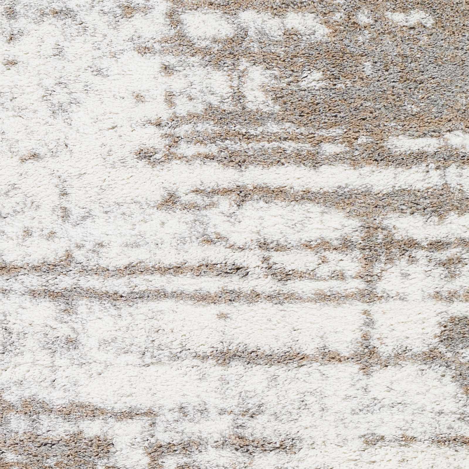 Modern Abstract Ivory and Camel Contemporary area rug - Image 3