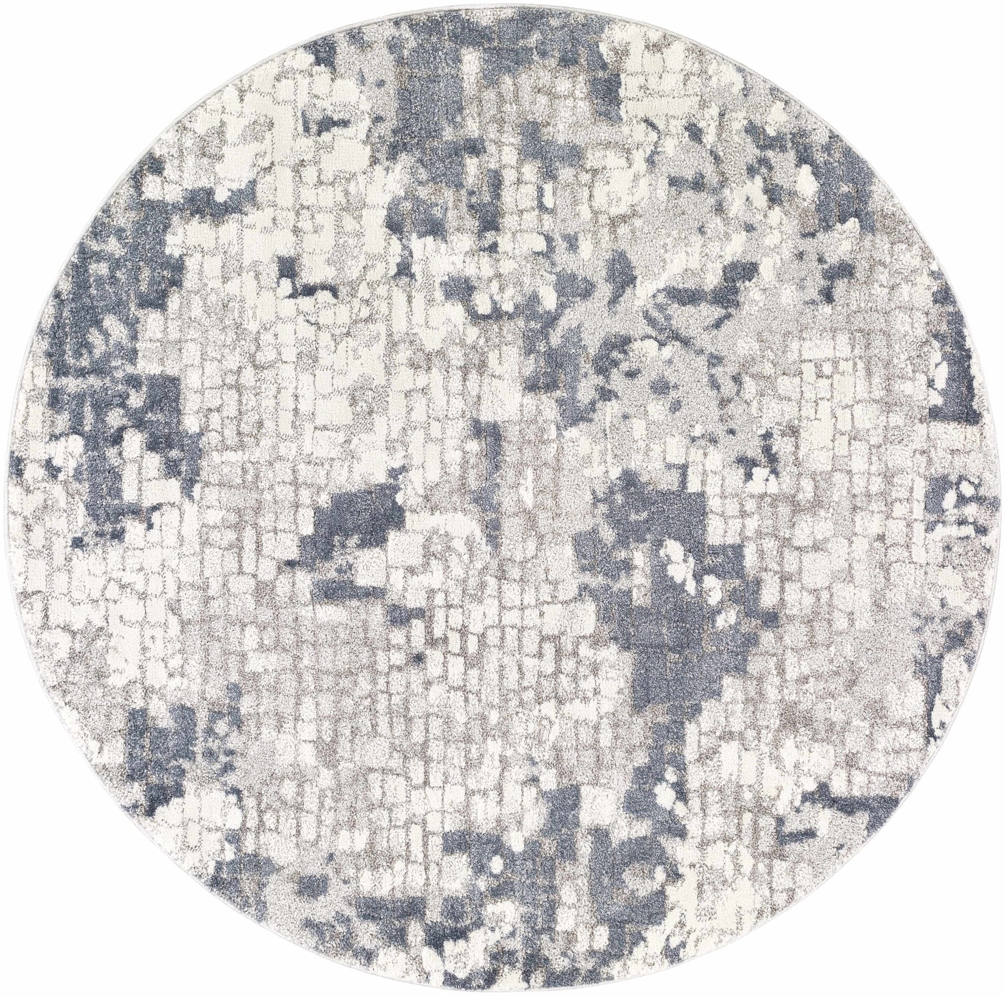 Modern Abstract Ivory and Charcoal Brick Design Multi Size Area Rug - Image 10