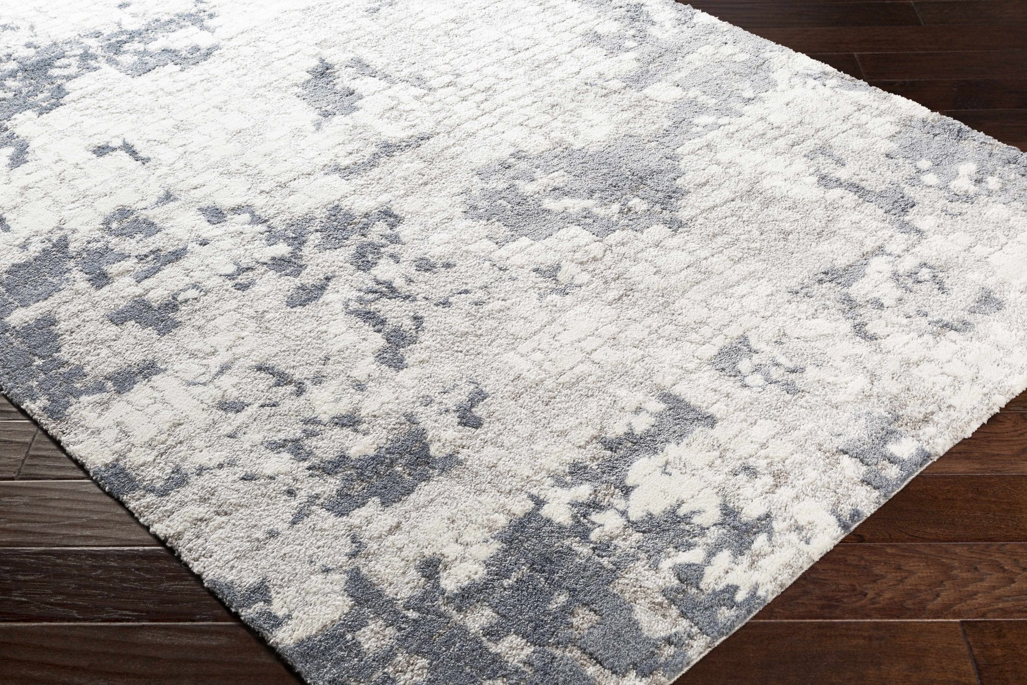 Modern Abstract Ivory and Charcoal Brick Design Multi Size Area Rug - Image 7