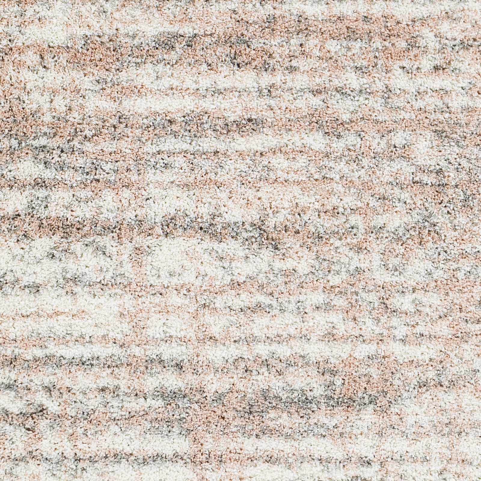 Modern Abstract Ivory, Peach and Gray Contemporary Plush pile area rug - Image 5