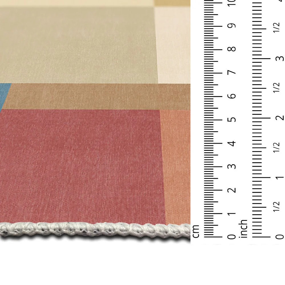 Modern geometric Multicolor Machine Woven Cotton Area Rug - Image 7