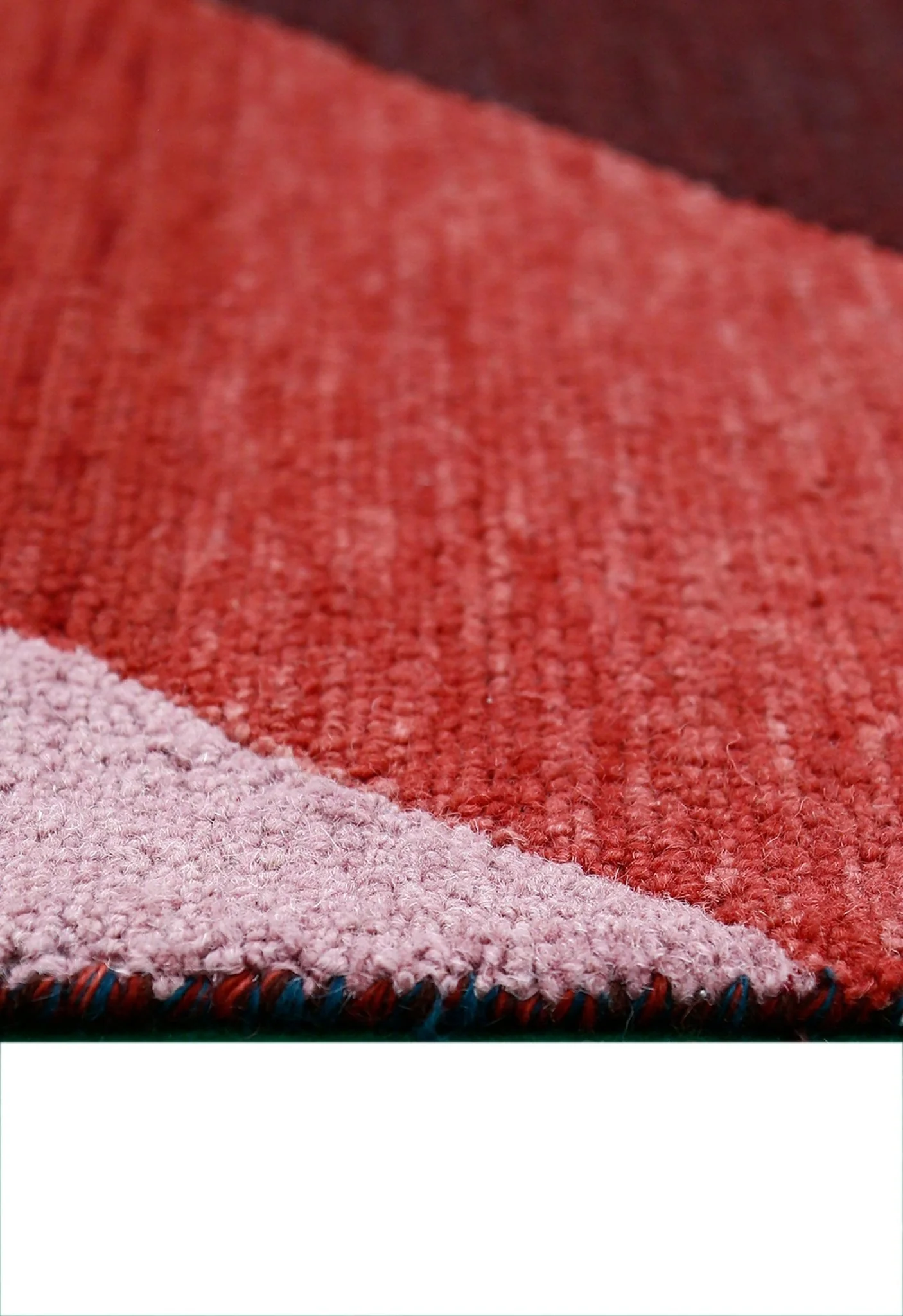 Flow Modern Abstract Red And Maroon Hand Tufted 5x8 Wool Rug - Image 3