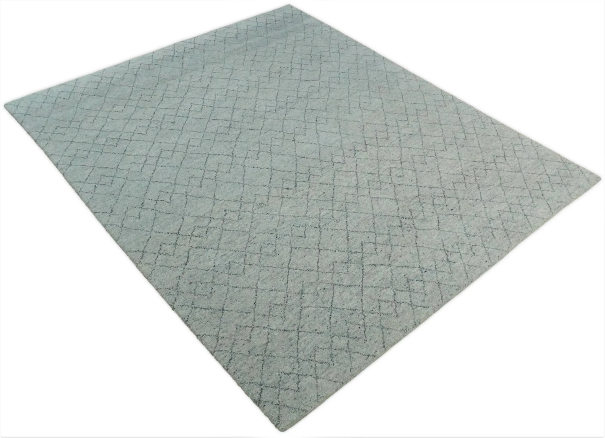 Hand Woven 8x10 Trellis Moroccan Rug Made with Fine Wool TRDCP69810 - Image 6