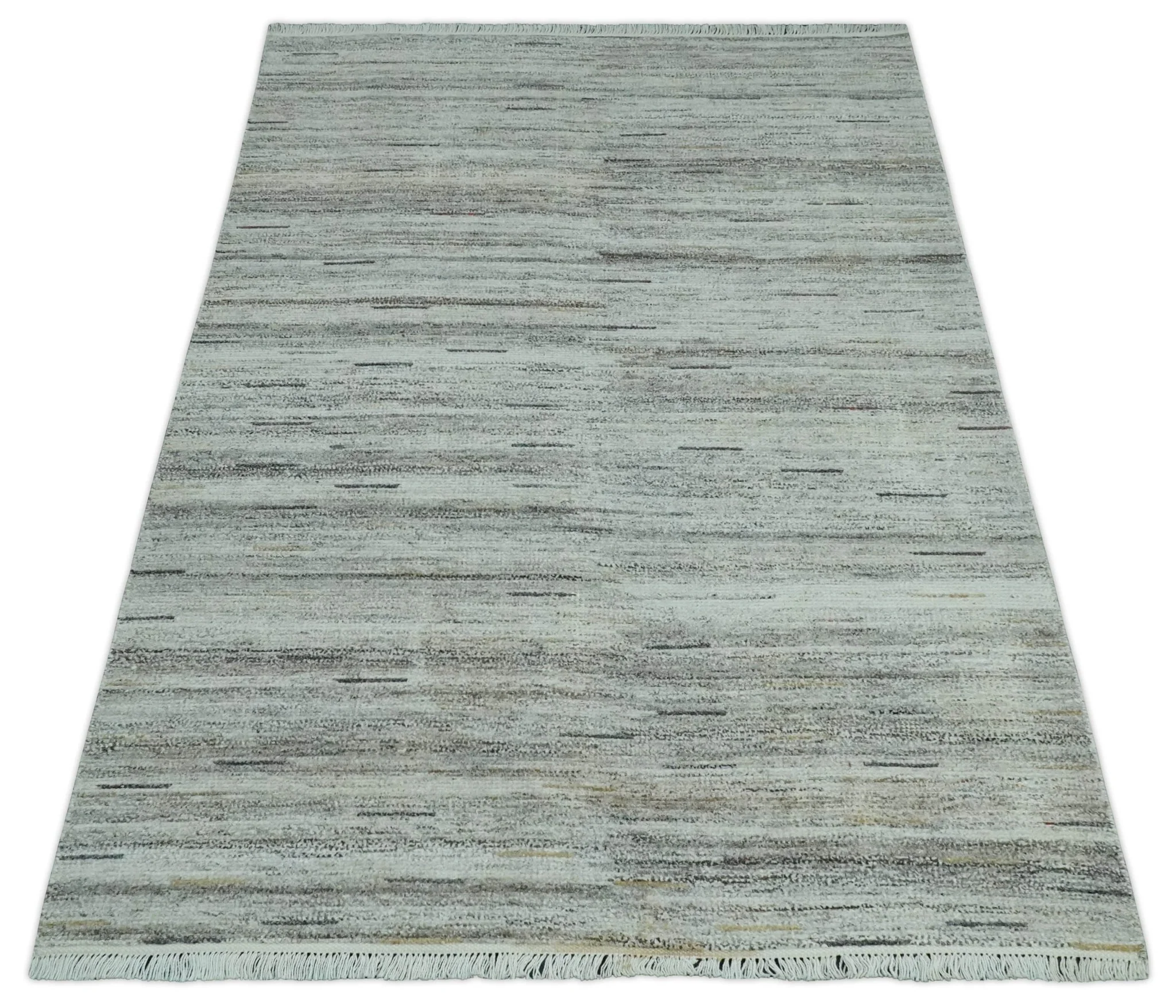 Modern Abstract Silver, Gray and Charcoal Dari 5x8 Pet yarn Area Rug - Image 11