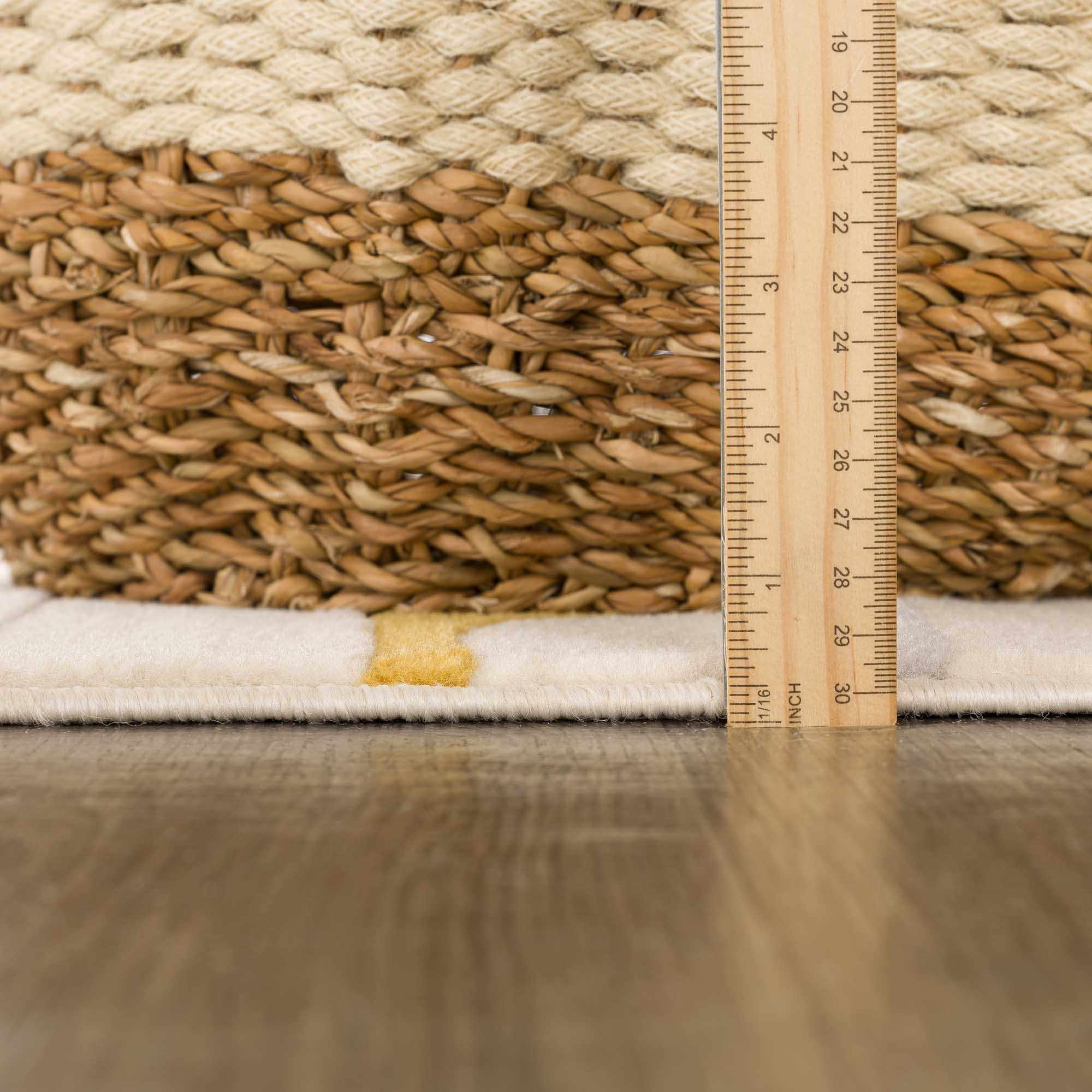 Modern Abstract Stripes Mustard, Black, Light Gray ,Taupe, Charcoal and Peach Area Rug - Image 10