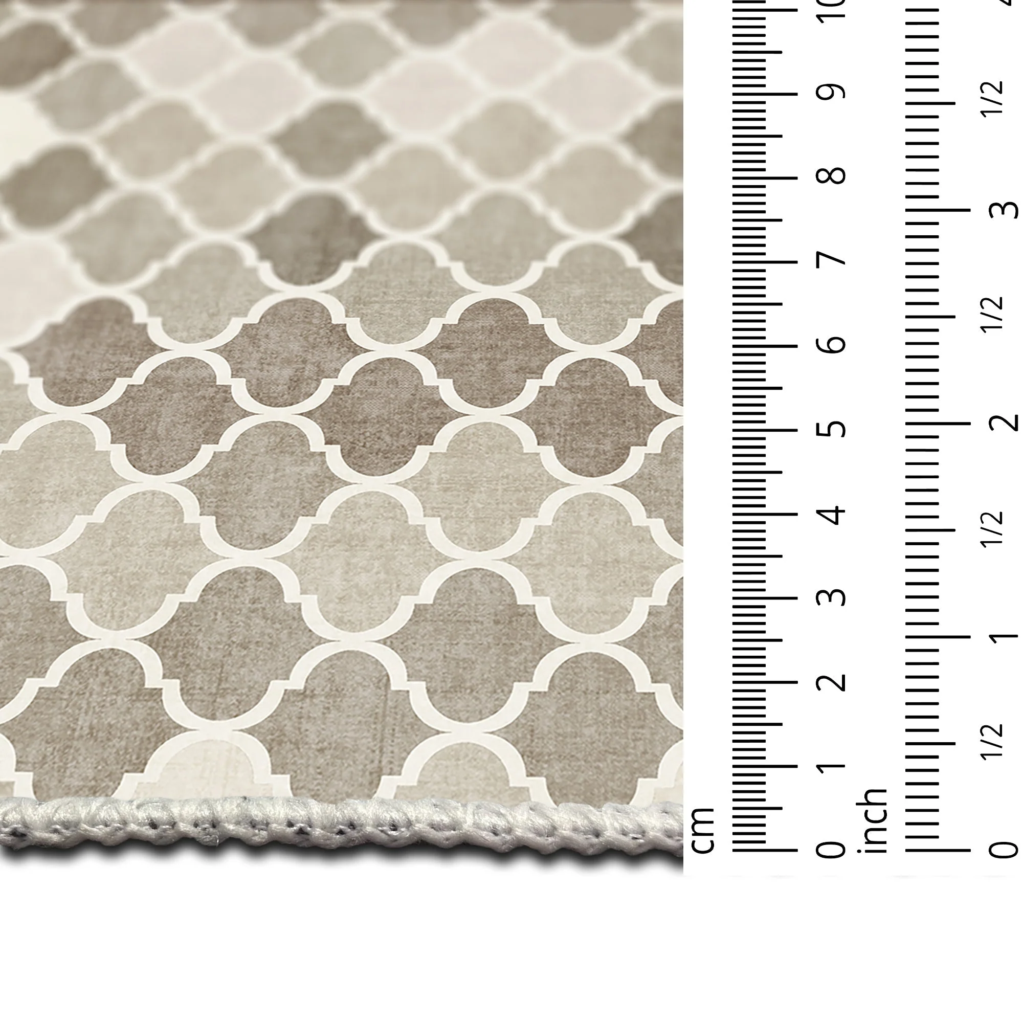 Modern Beige And Brown Machine Washable Cotton Area Rug - Image 8