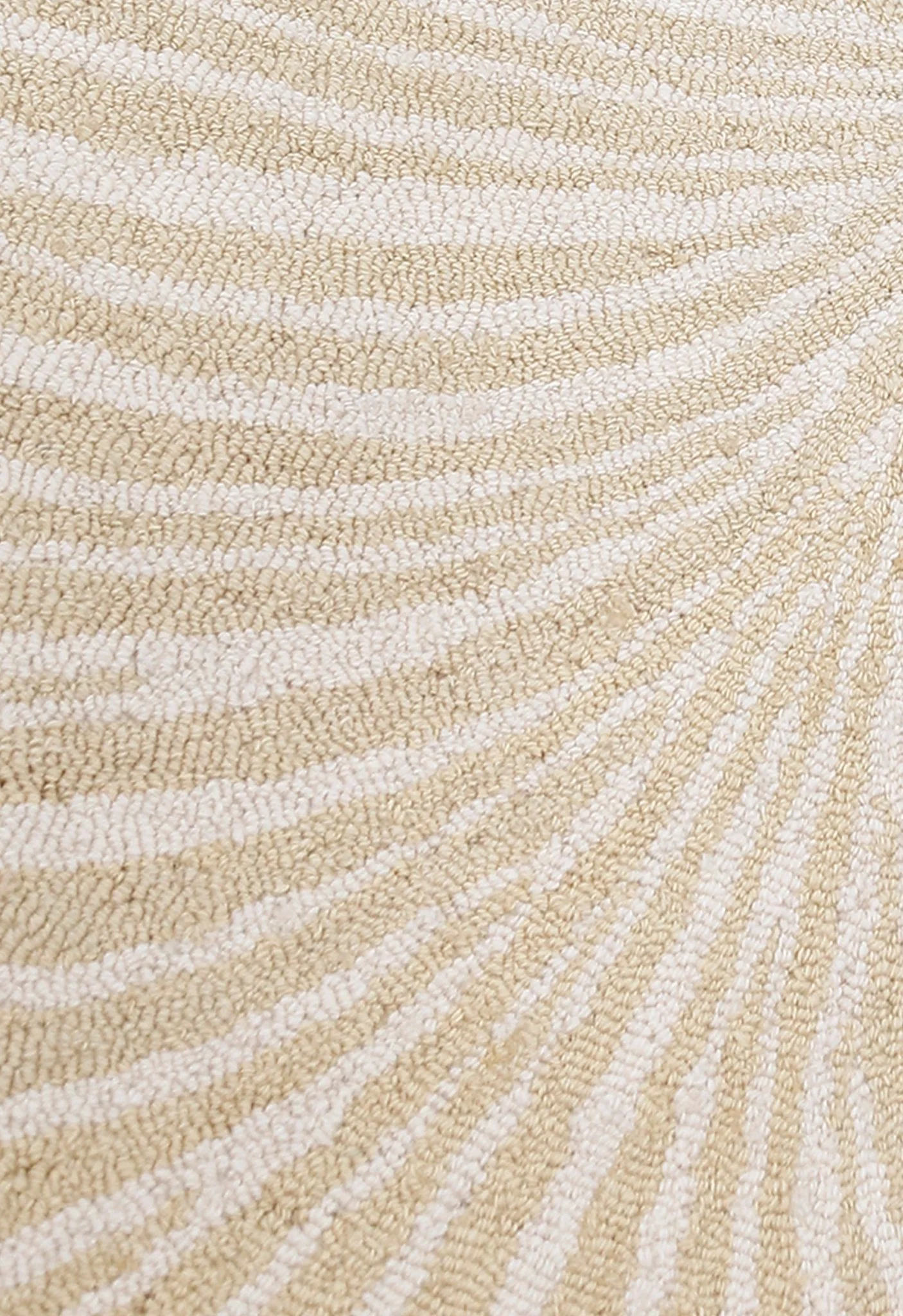 Modern Beige Blossom Hand Tufted 5x5 Wool Rug - Image 4