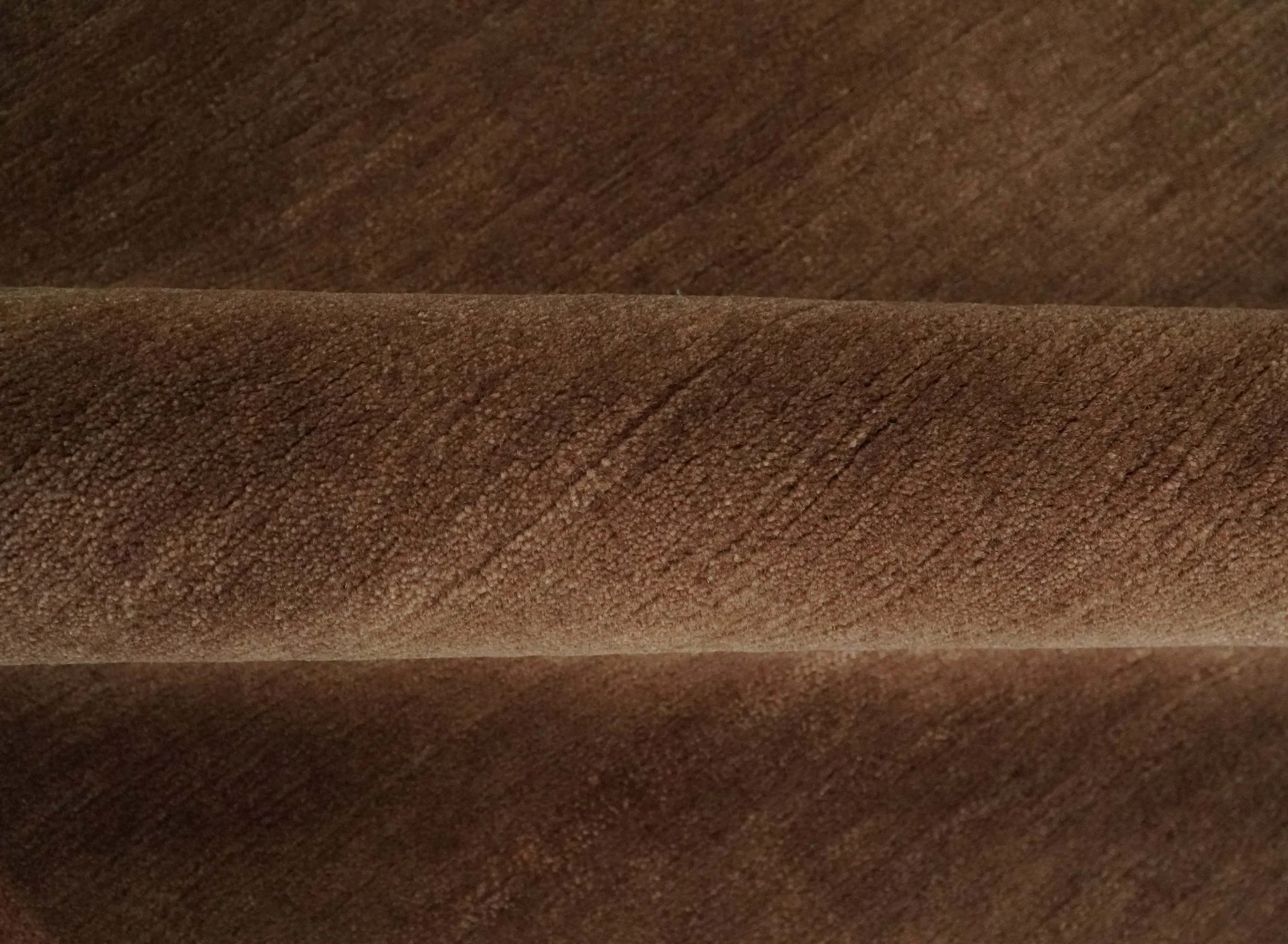 Modern Brown Geometrical Pattern Handloom 4x6 wool and Art silk Area Rug - Image 7