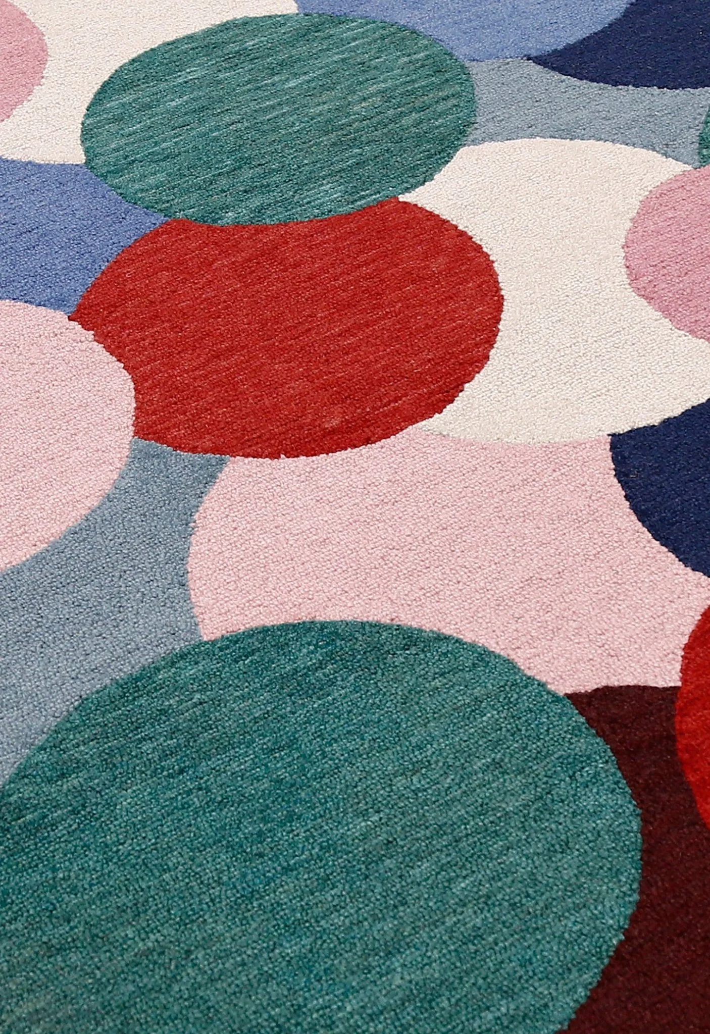 Modern Bubbles Design Multicolor Hand Tufted 5x8 Wool Rug - Image 6