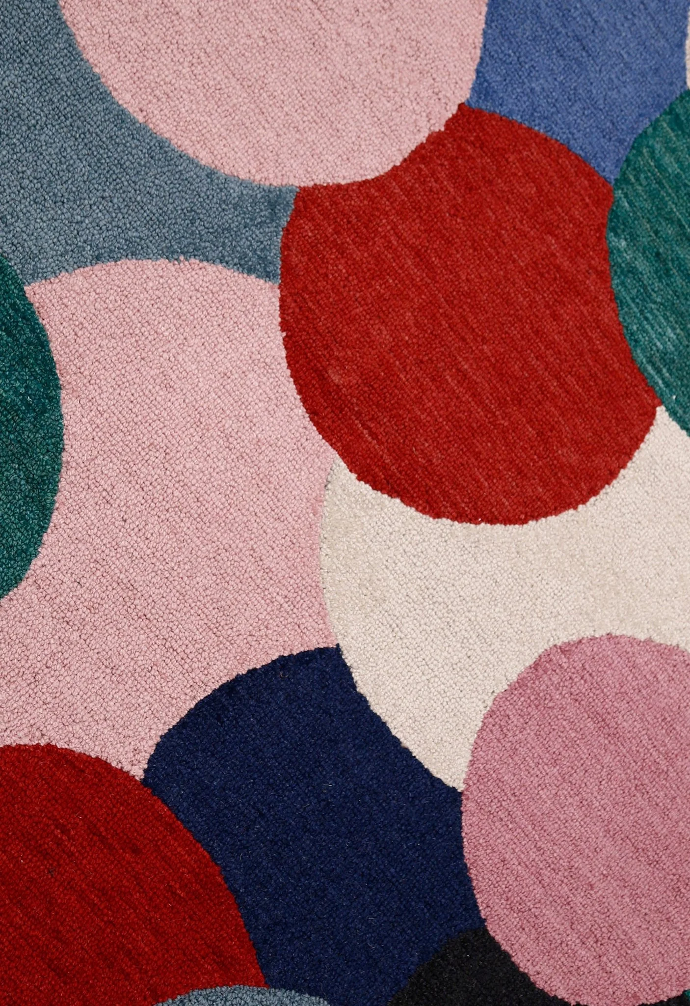 Modern Bubbles Design Multicolor Hand Tufted 5x8 Wool Rug - Image 7