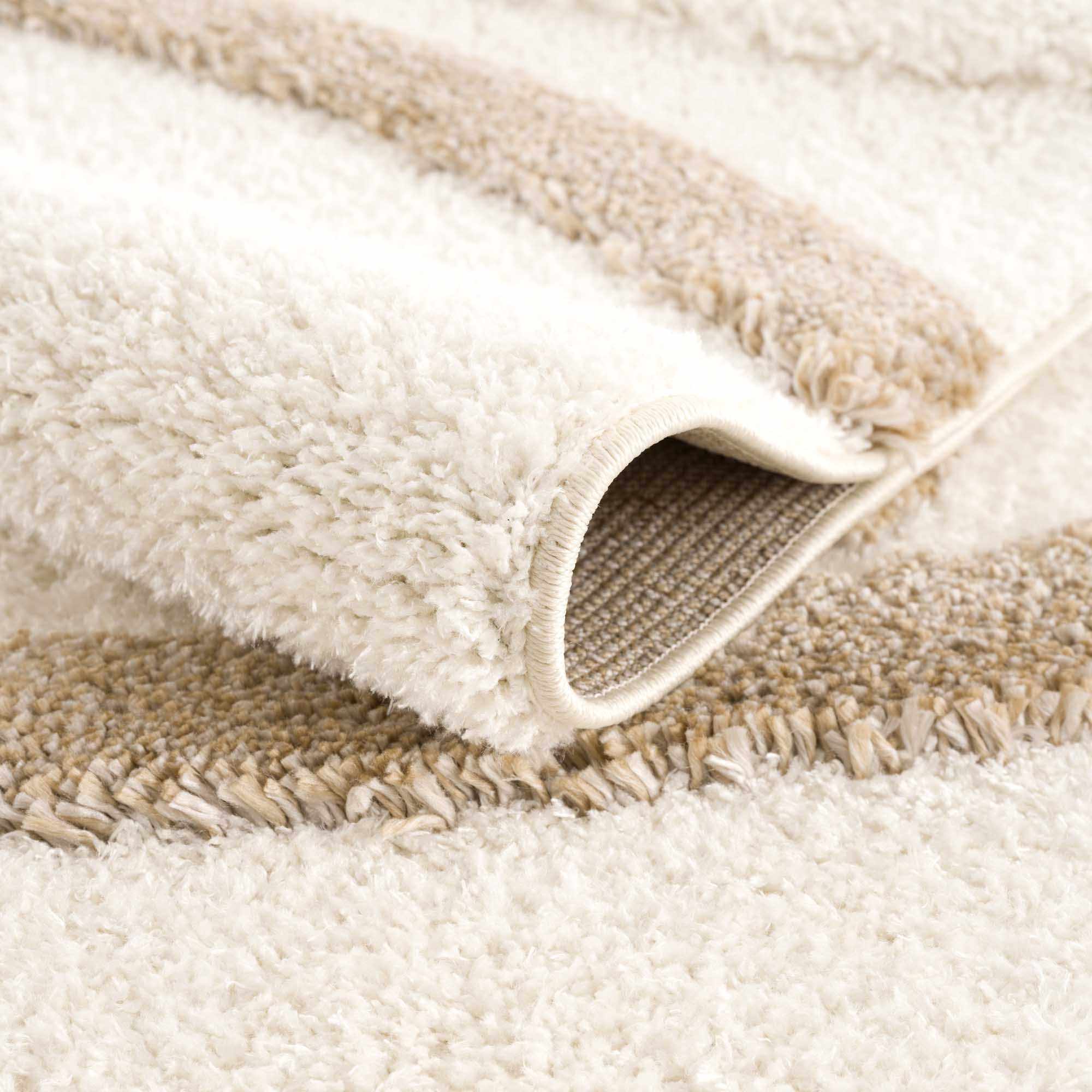 Modern Texture Brown and Ivory Design Area Rug - Image 4