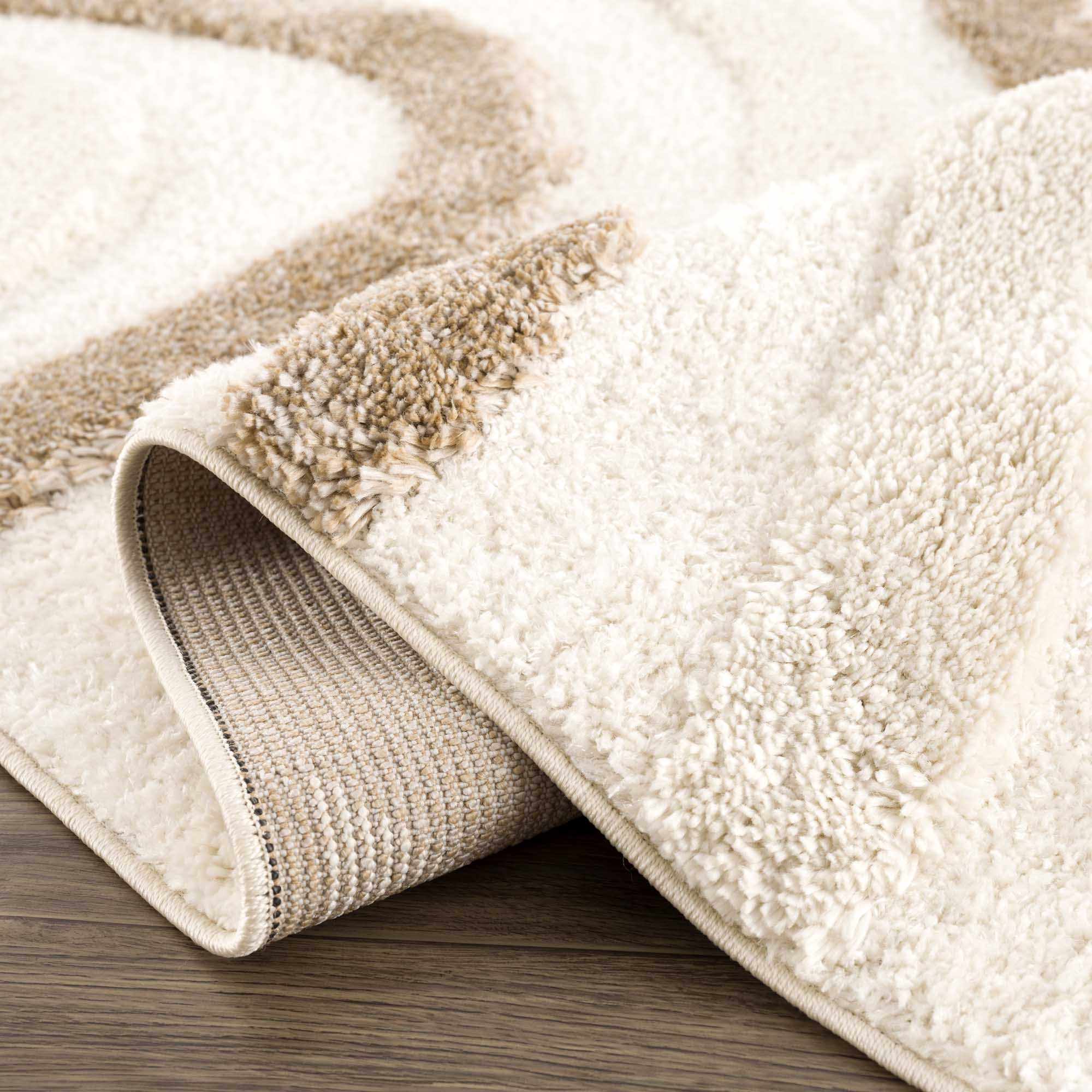 Modern Texture Brown and Ivory Design Area Rug - Image 5