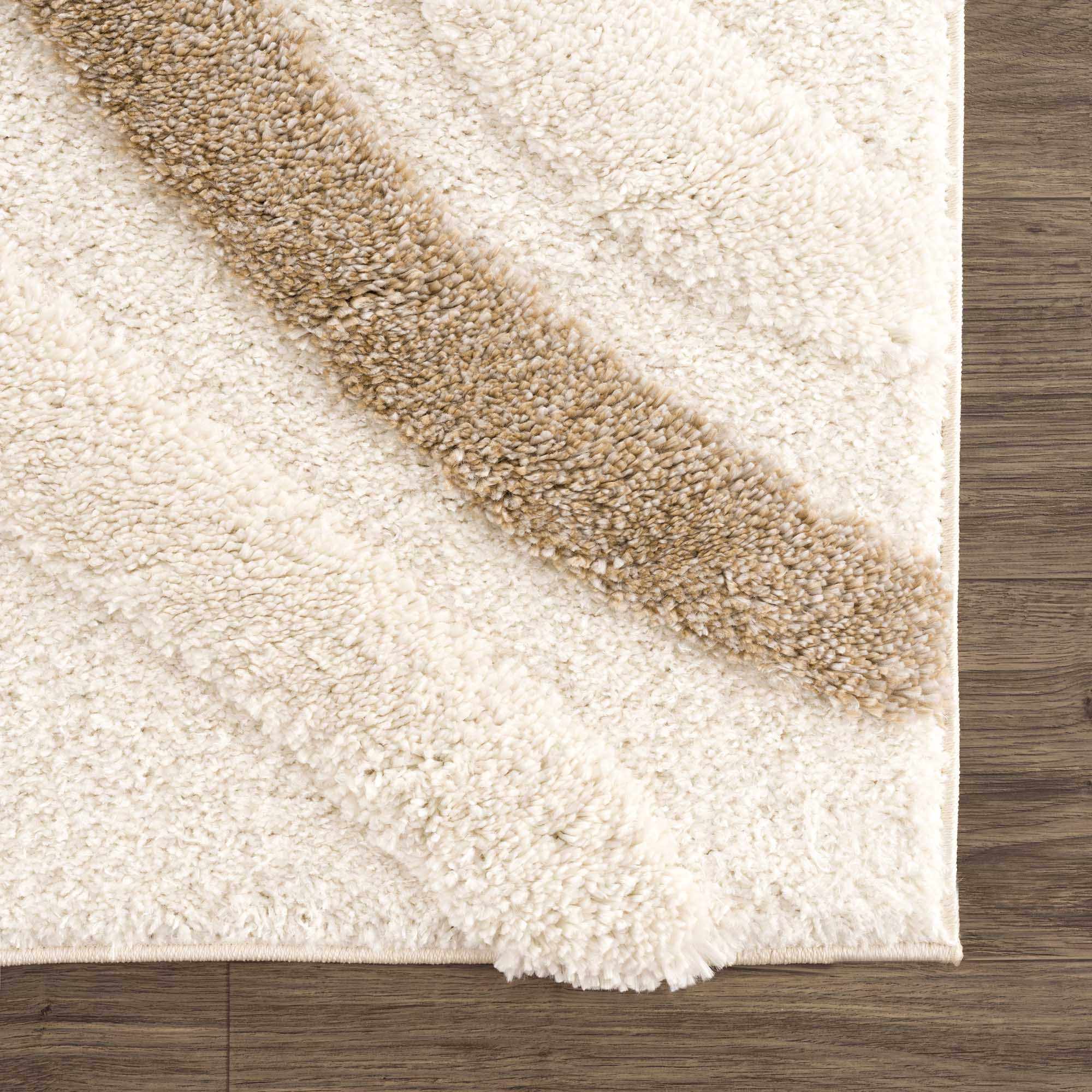 Modern Texture Brown and Ivory Design Area Rug - Image 6