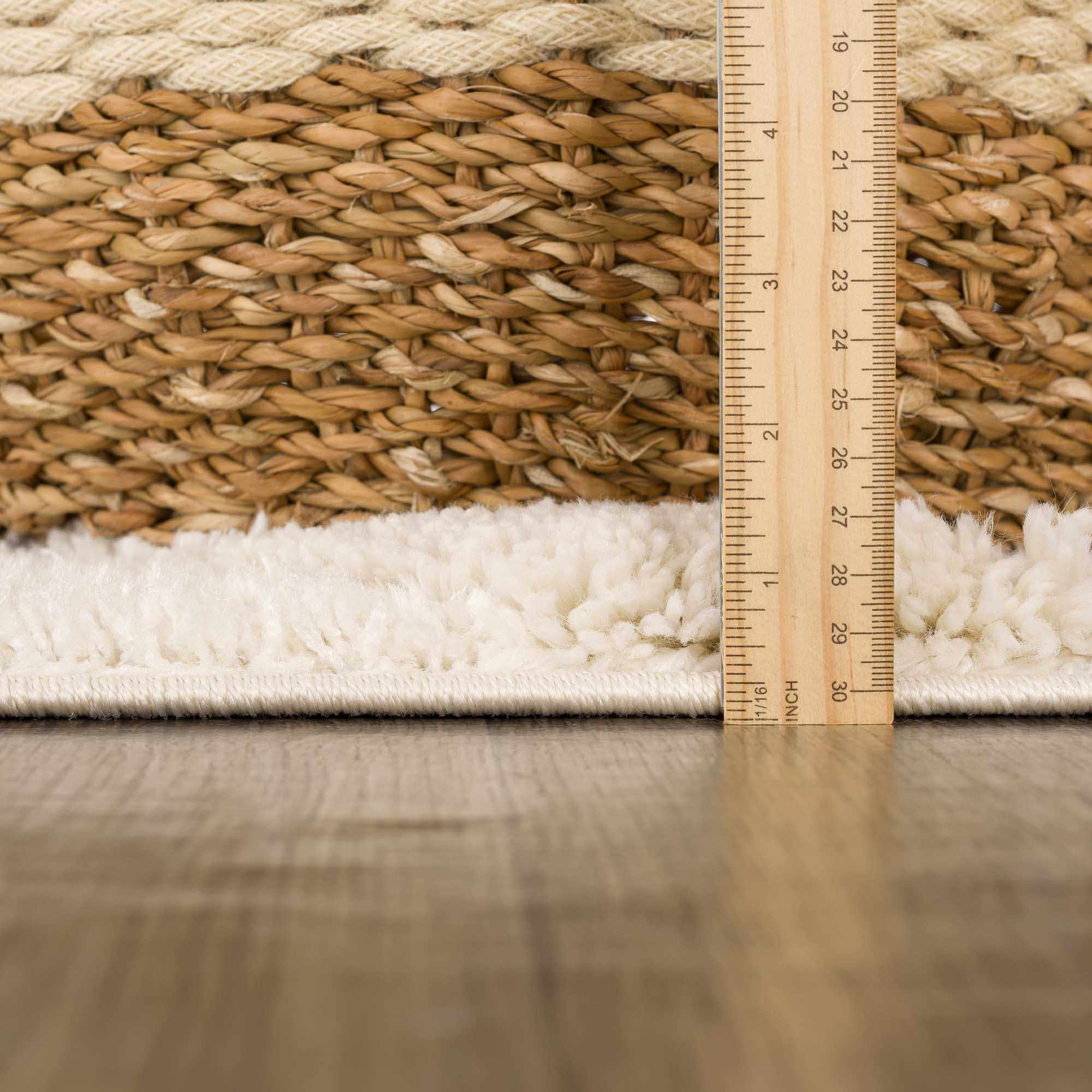 Modern Texture Brown and Ivory Design Area Rug - Image 7