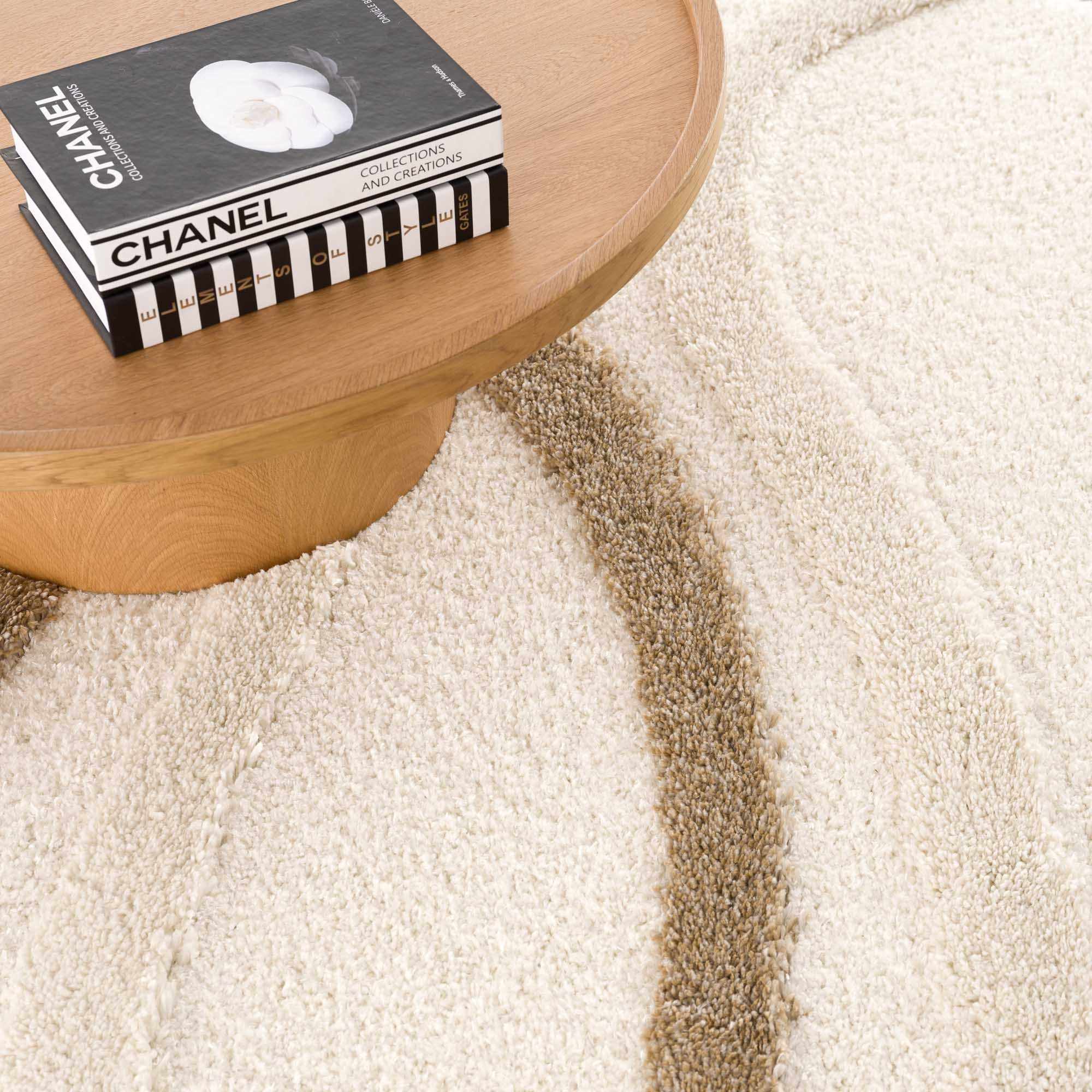 Modern Texture Brown and Ivory Design Area Rug - Image 9