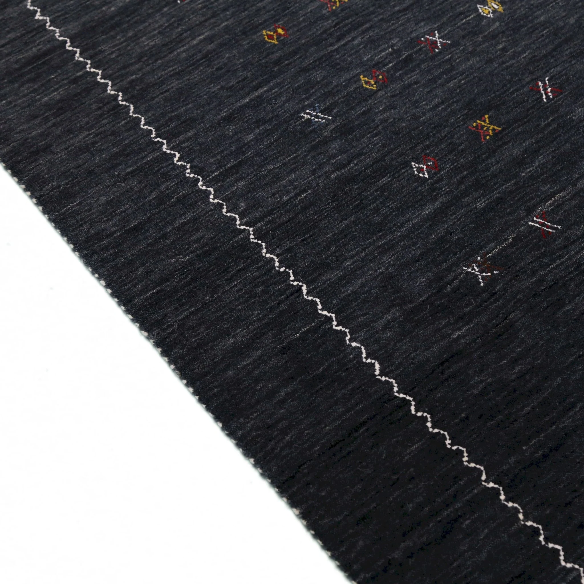 Modern Charcoal And White Hand Loomed Wool Area Rug - Image 11