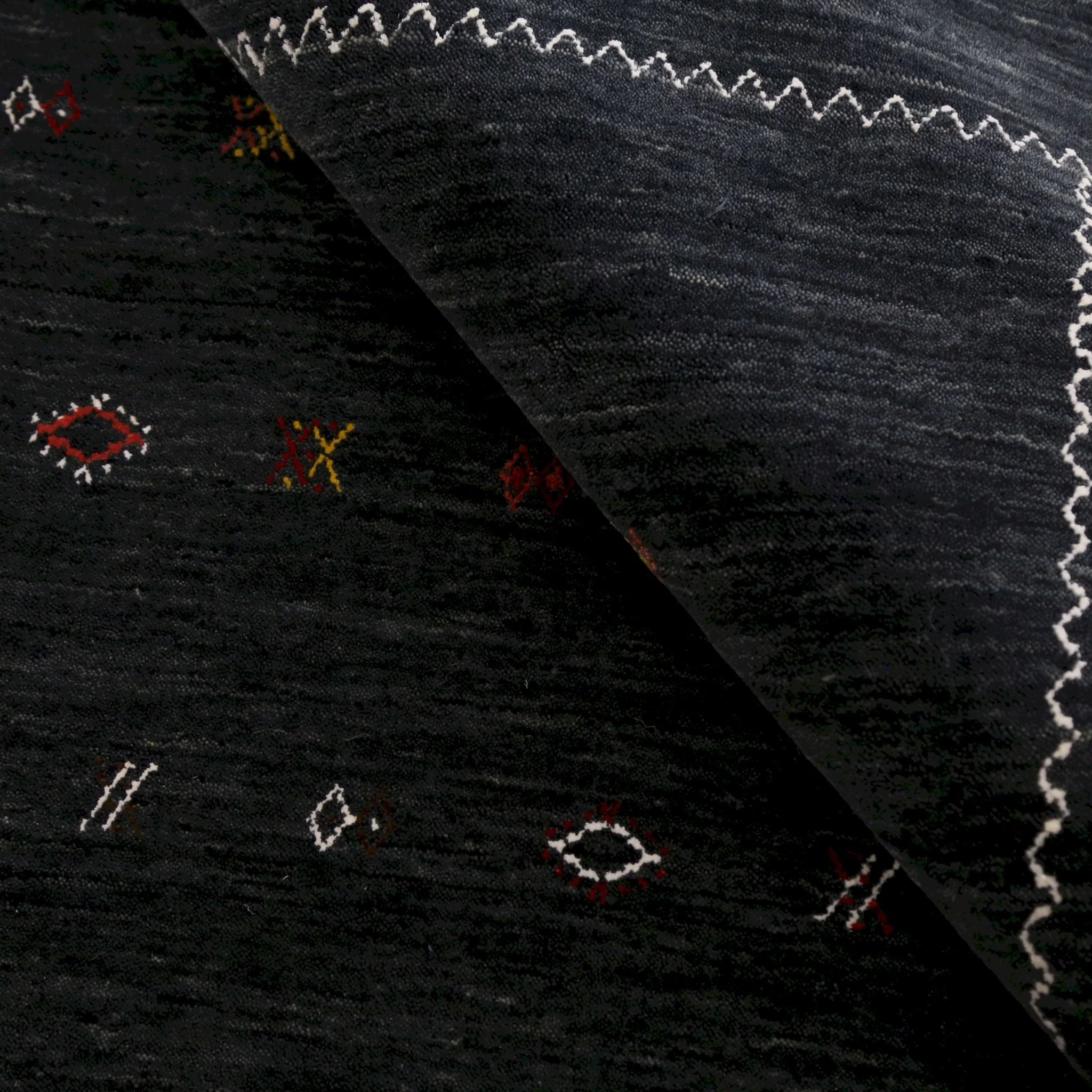 Modern Charcoal And White Hand Loomed Wool Area Rug - Image 12